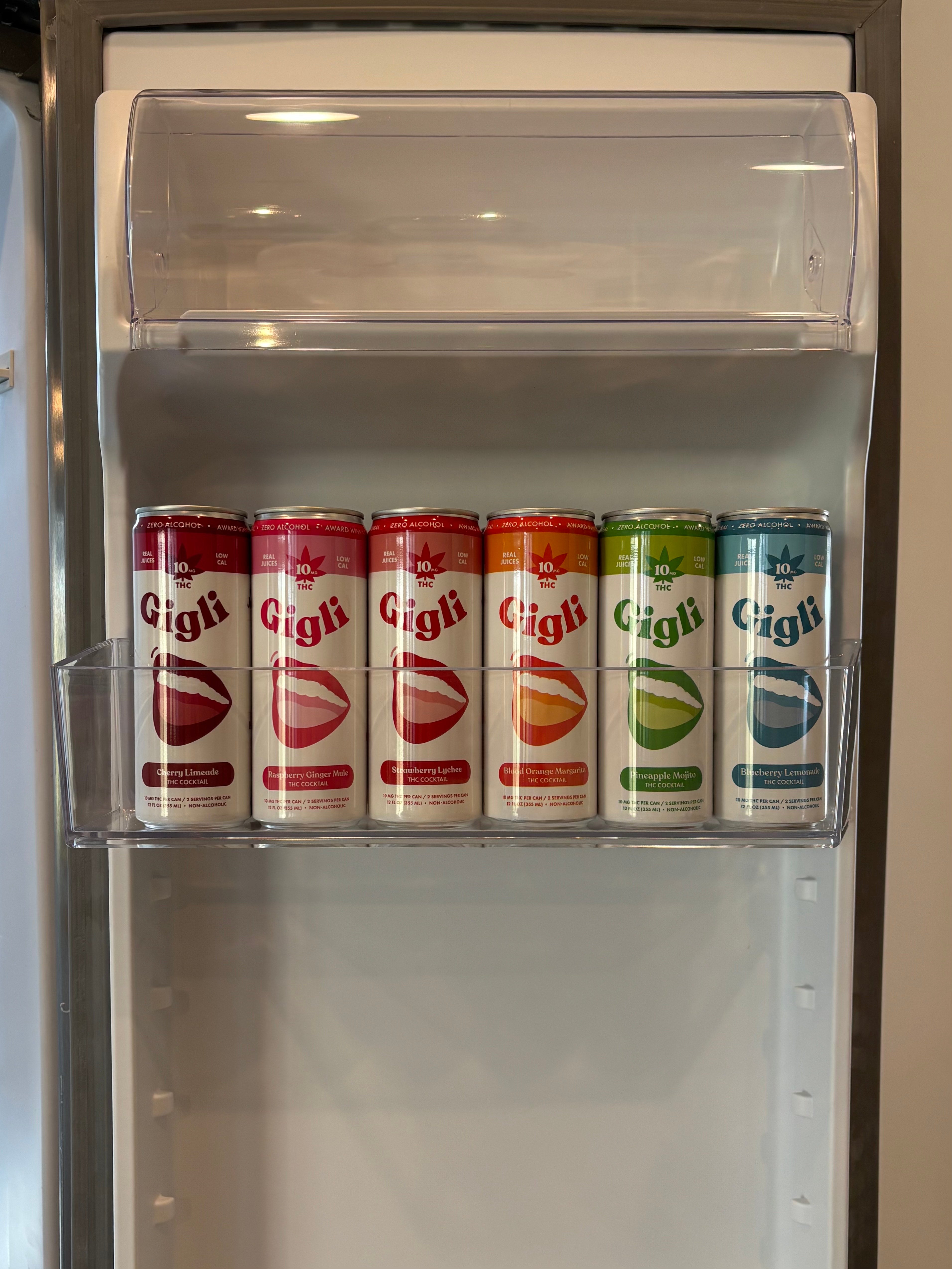 Gigli beverages in Tatum Ross’s fridge