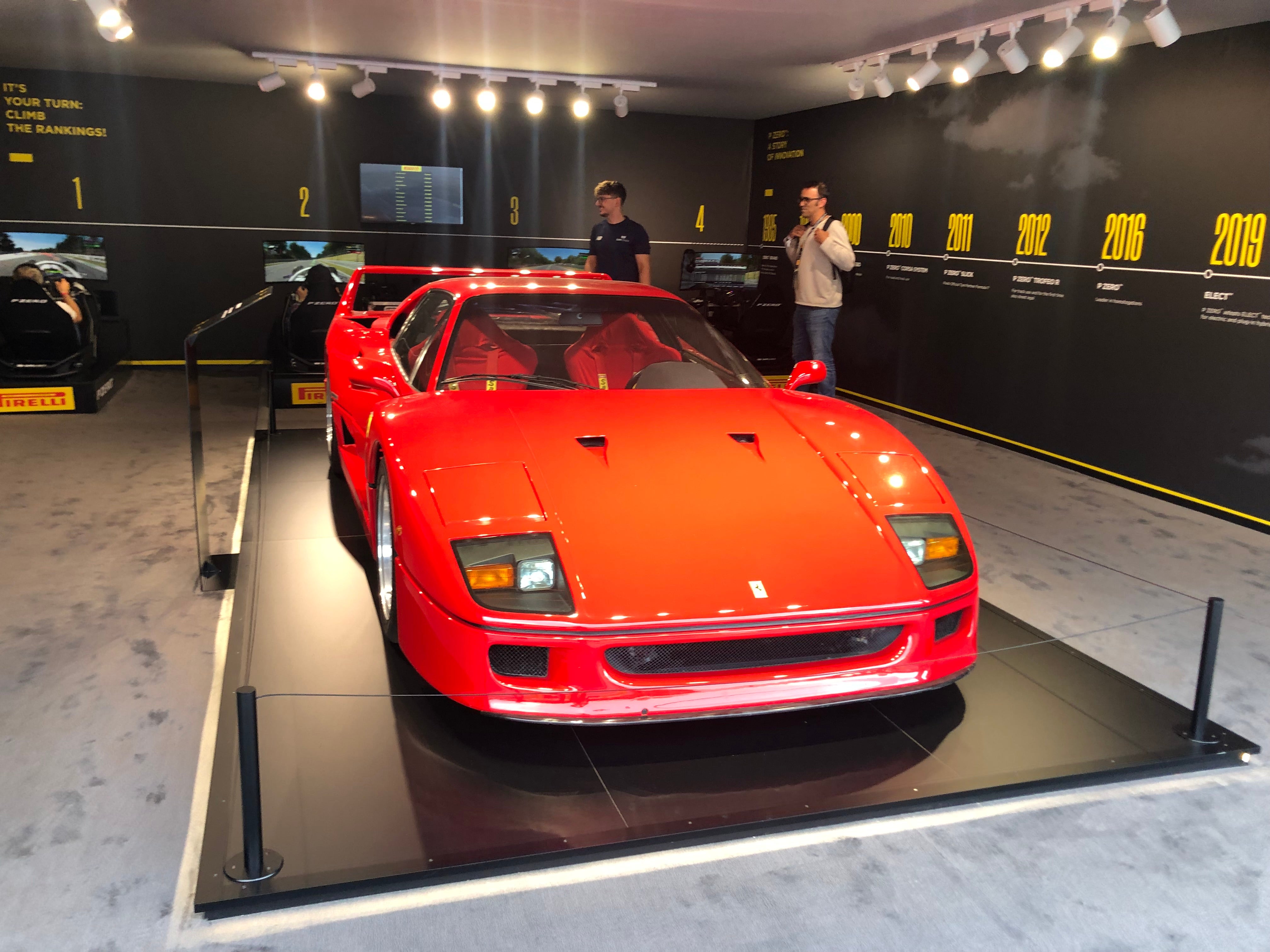 The Ferrari F40 was one of the first cars to be fitted with P Zero tyres back in the 1980s