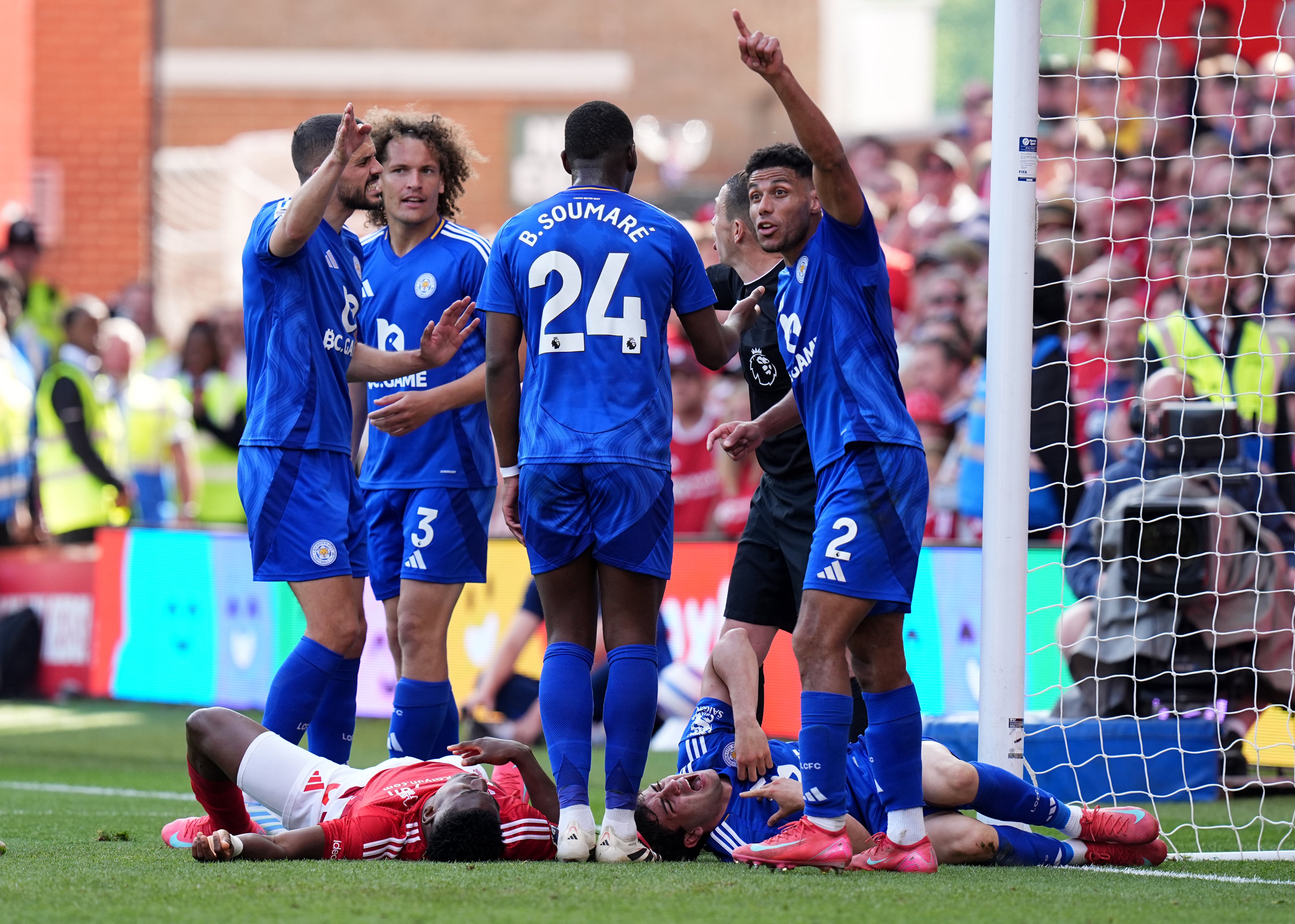 Taiwo Awoniyi suffered the injury against Leicester (Jacob King/PA)
