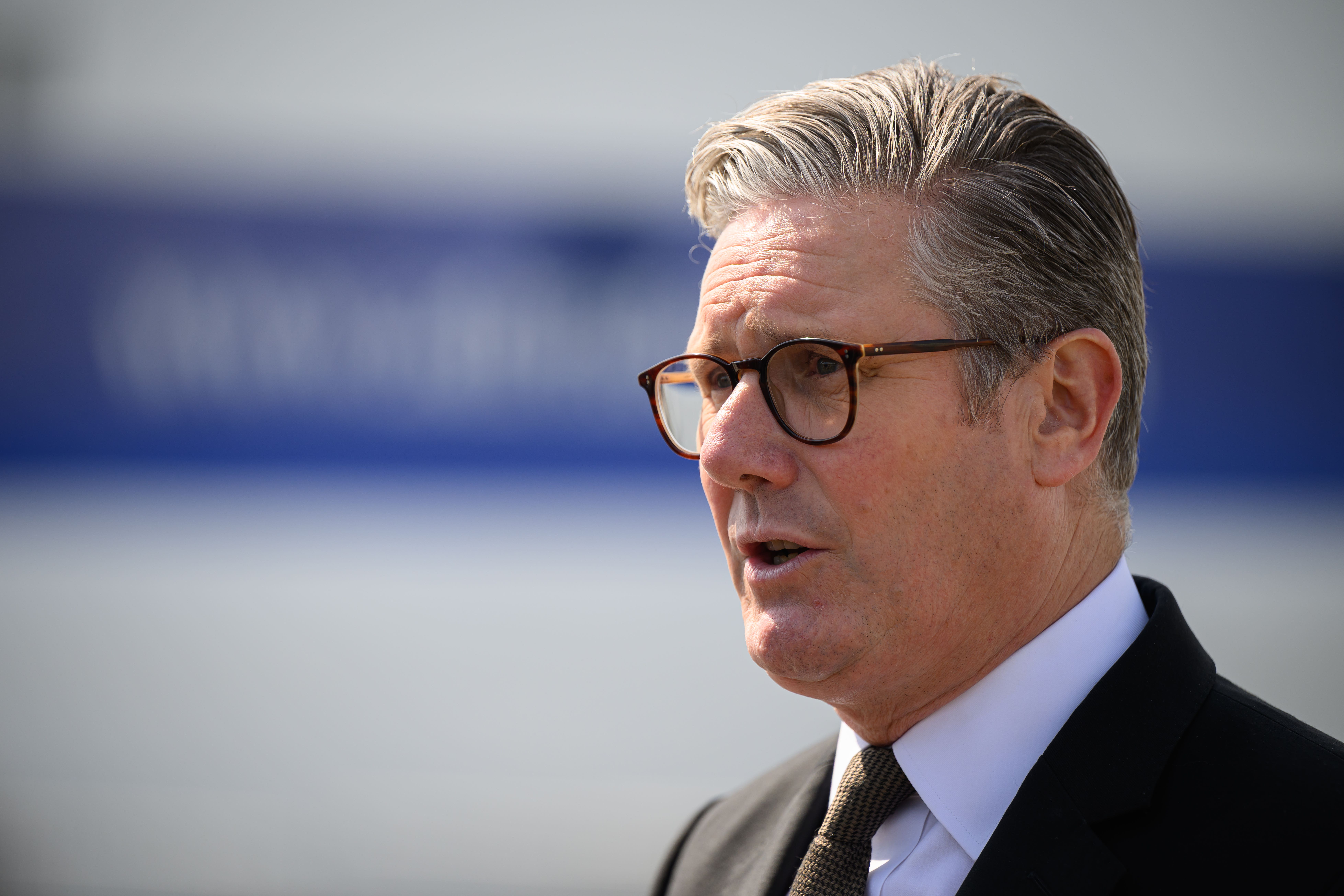 Sir Keir Starmer said Vladimir Putin was ‘dragging his feet’ over peace talks (PA)