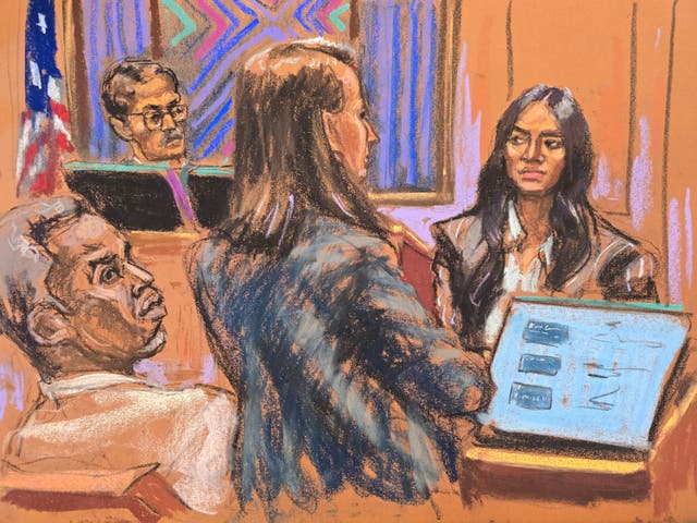 <p>Anna Estevao cross-examines Cassie Ventura on Friday morning</p>