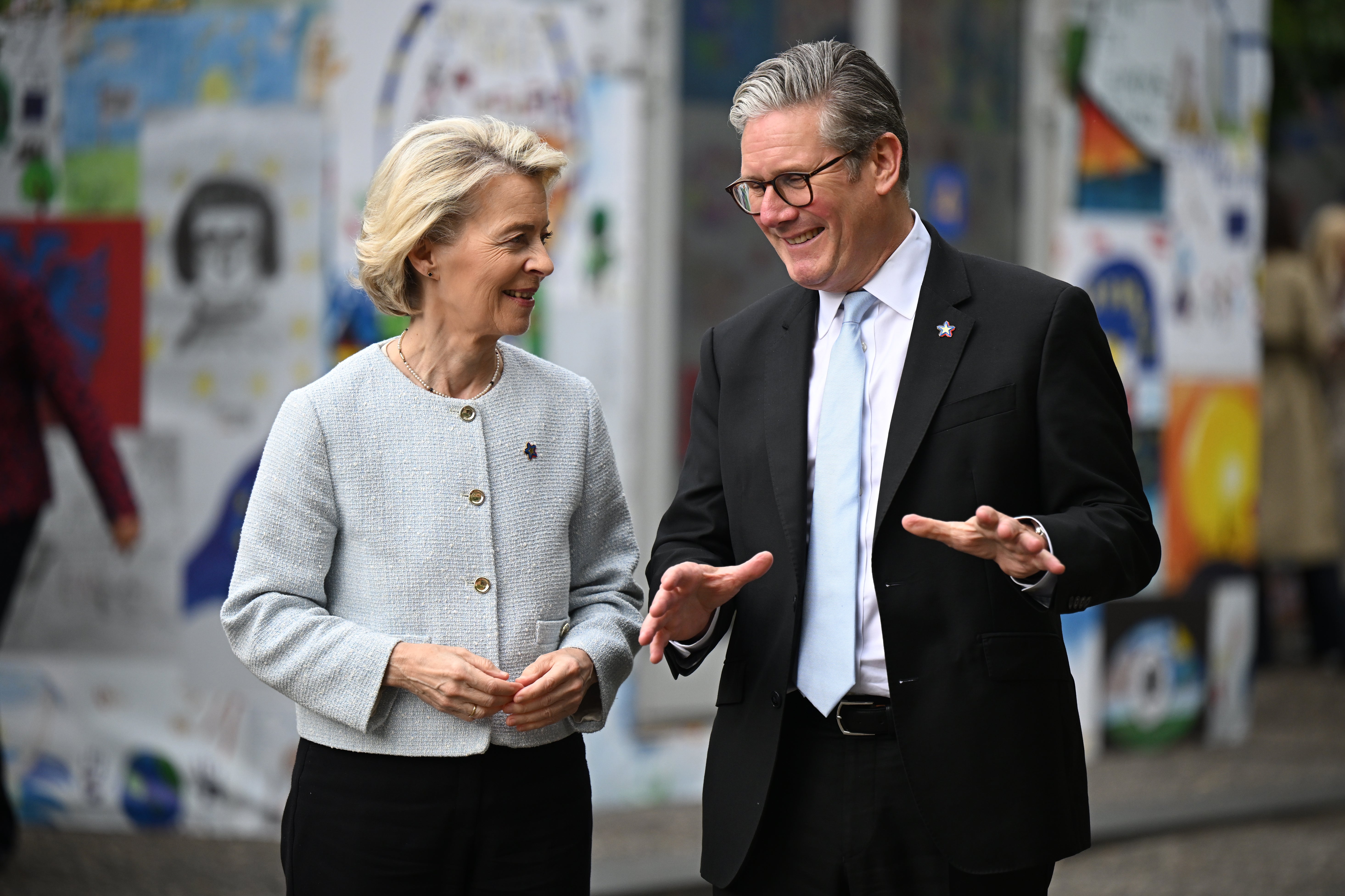 Prime Minister Sir Keir Starmer with President of the European Commission Ursula von der Leyen ahead of their bilateral meeting