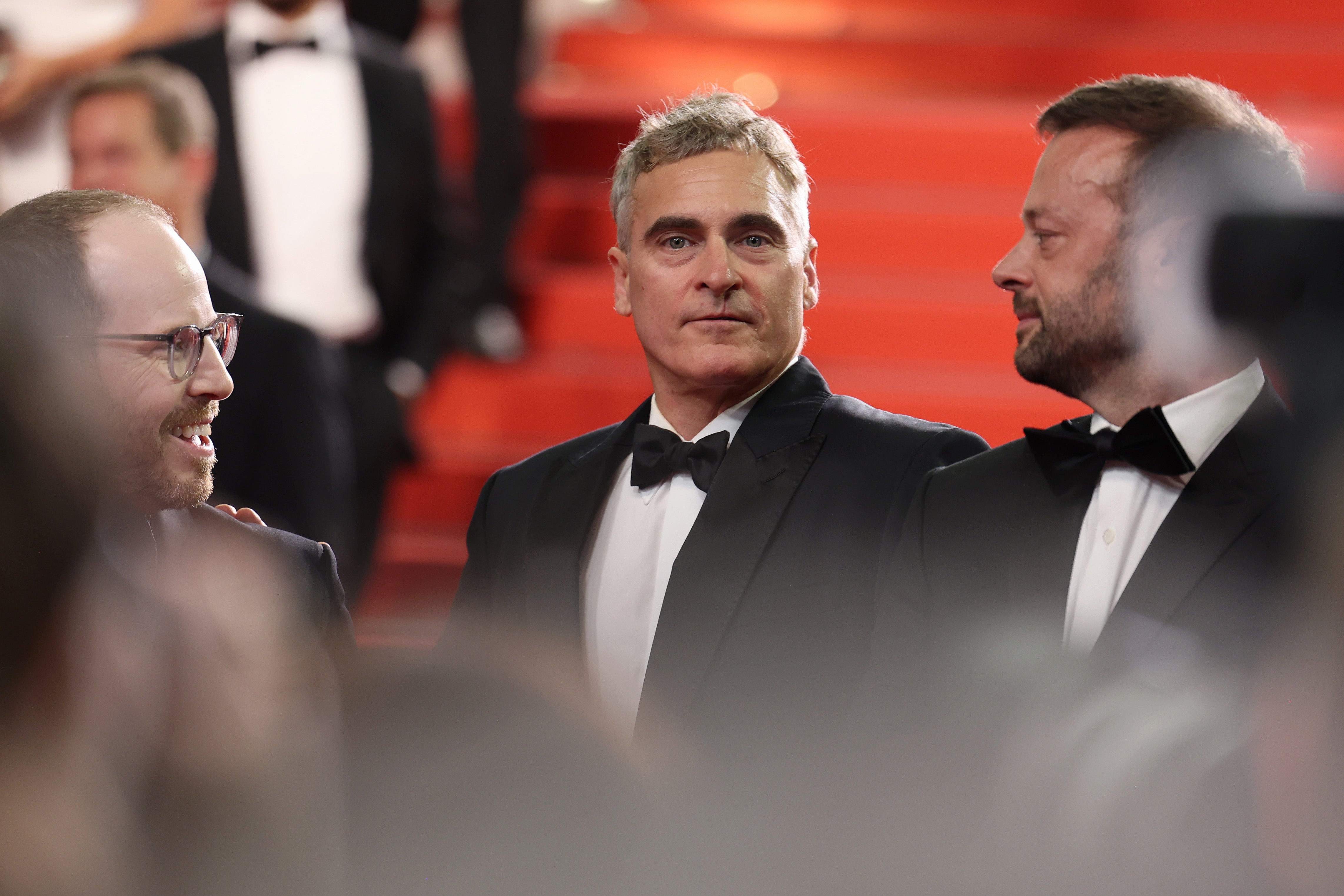 Joaquin Phoenix on the 'Eddington' red carpet at the Cannes Film Festival on May 16, 2025
