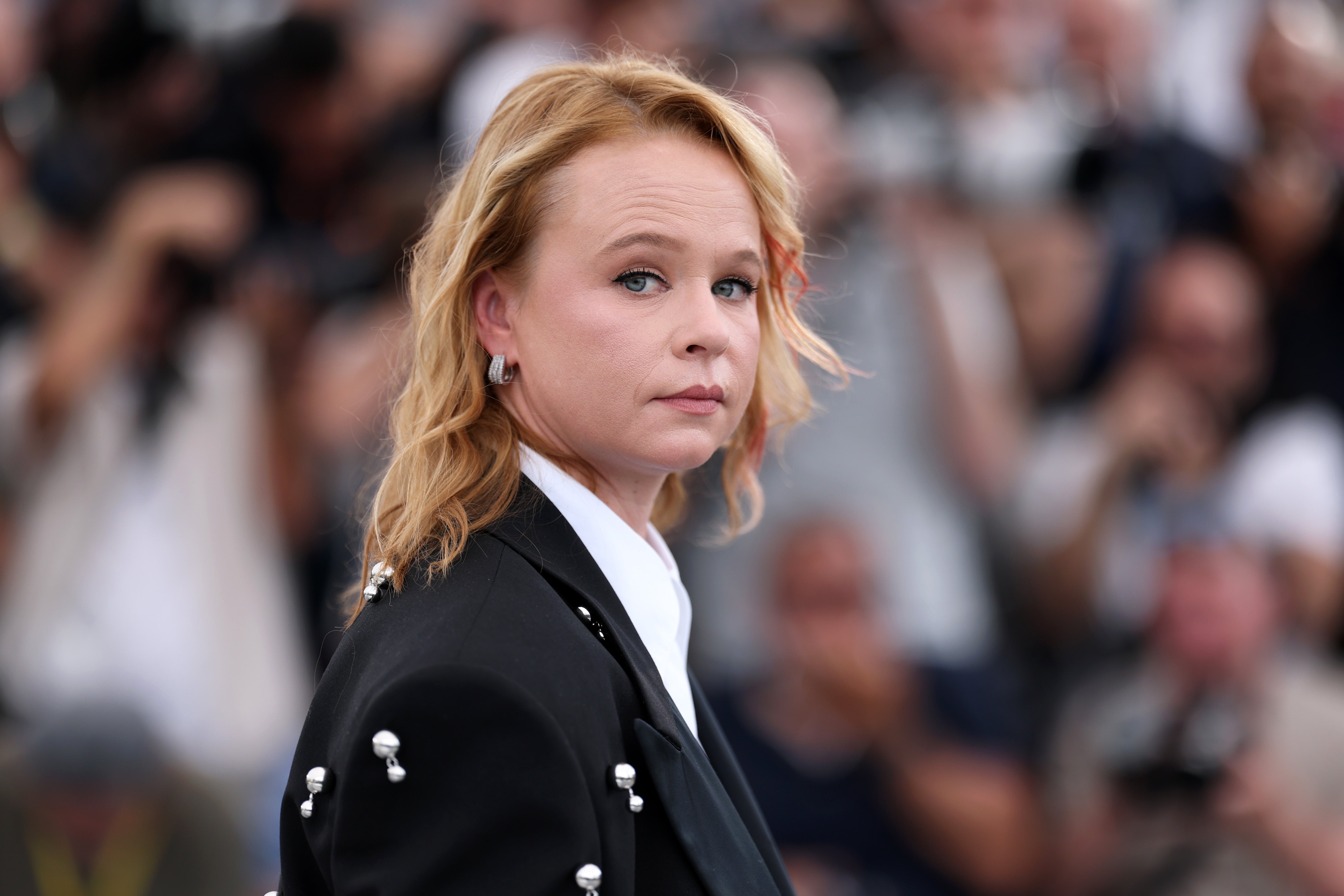Thora Birch walking the Cannes Film Festival red carpet