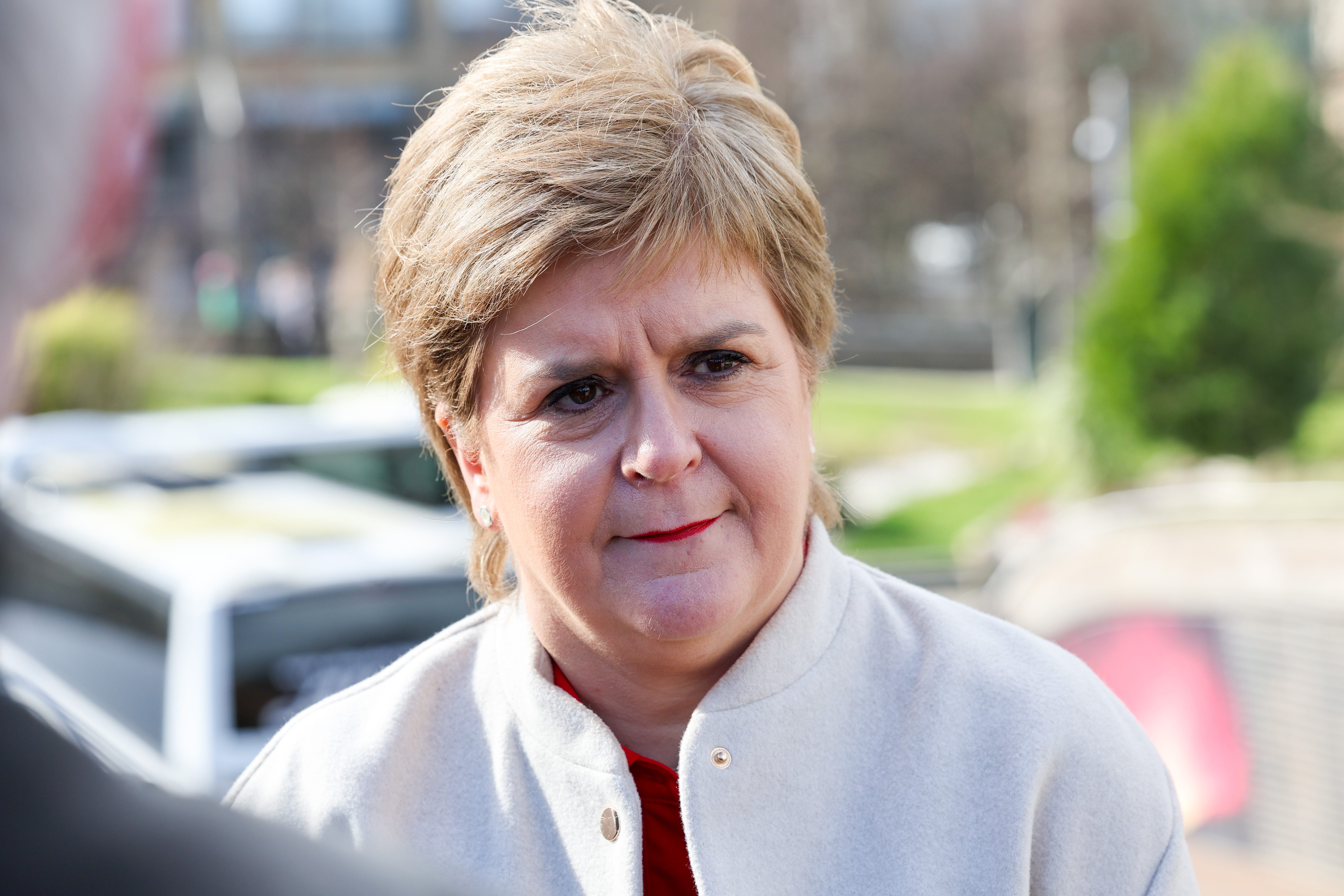 The former first minister was campaigning in the Hamilton by-election (Robert Perry/PA)