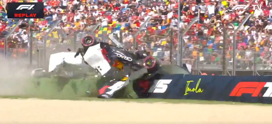 Tsunoda suffered a massive crash in qualifying in Imola
