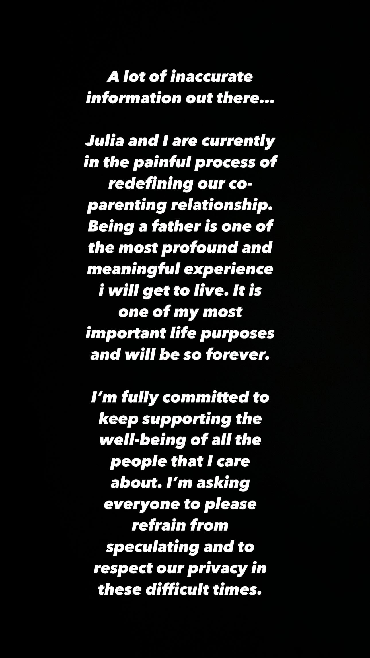 Rudy Golbert asked fans to ‘respect our privacy’ amid reports that he and Julia Bonilla had broken up