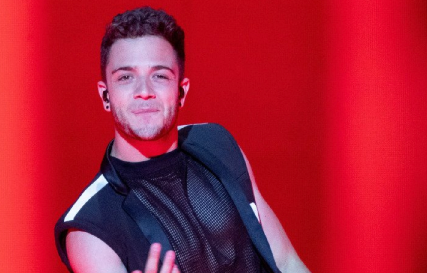 Luca Hänni performs at the 2025 Eurovision Song Contest