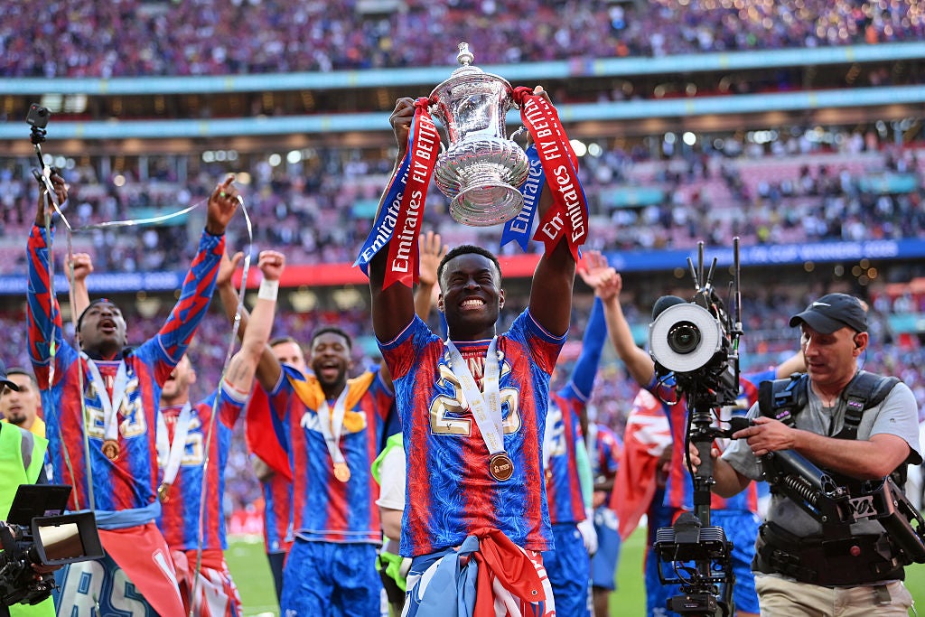 Marc Guehi lifted Crystal Palace's first ever major trophy this season