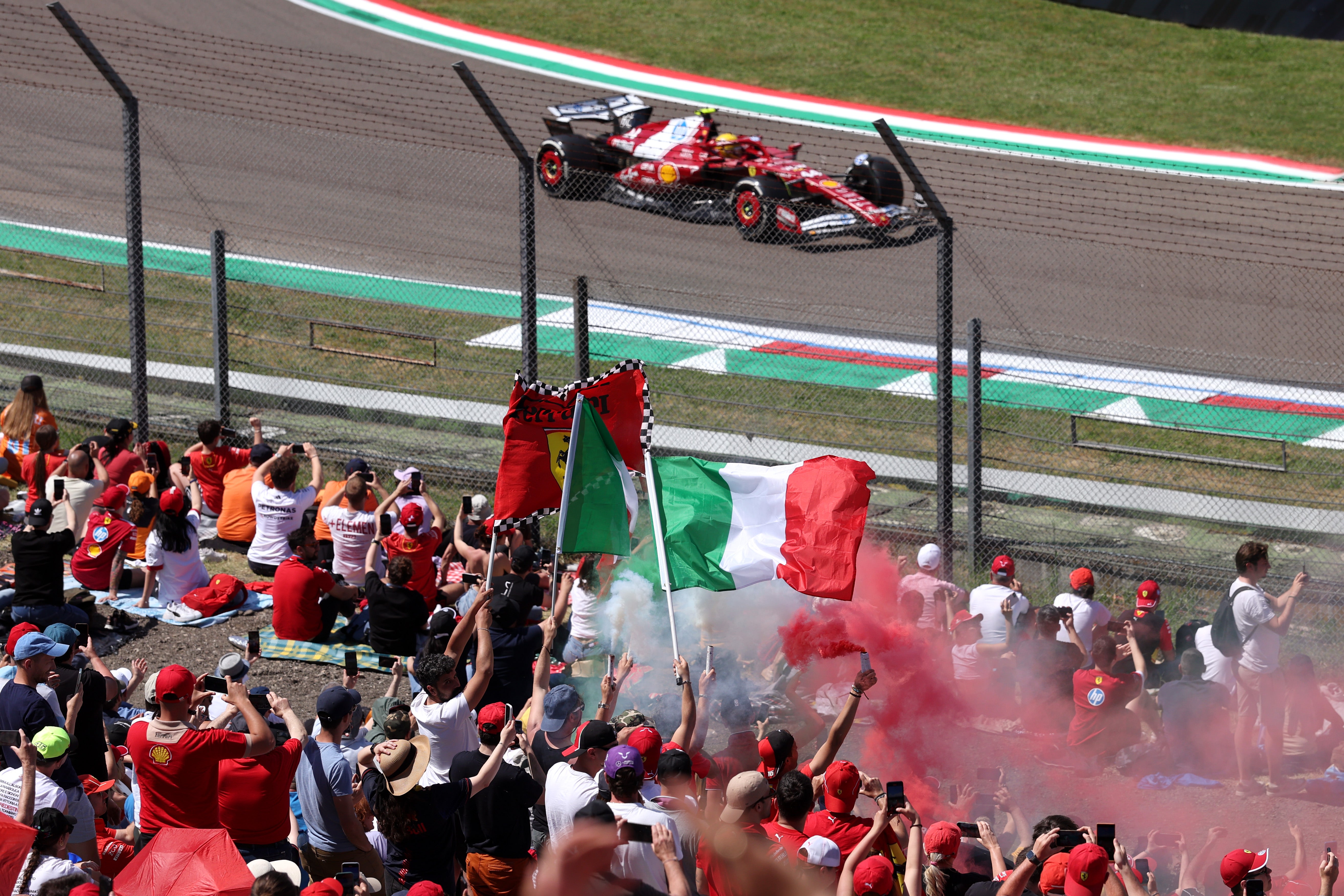 Hamilton gave the home Ferrari fans something to cheer about on raceday