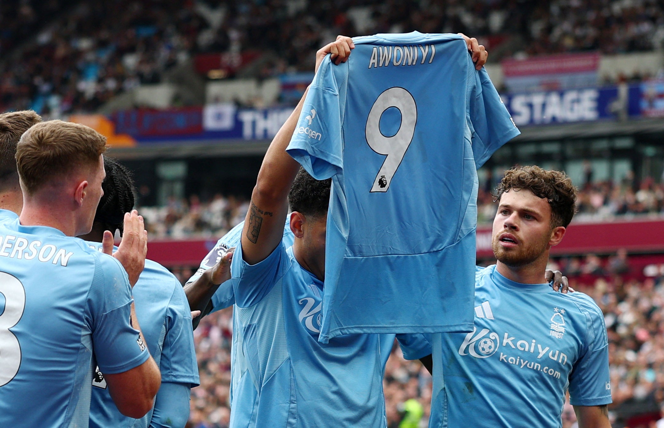 Morgan Gibbs-White paid tribute to his teammate Taiwo Awoniyi after scoring against West Ham