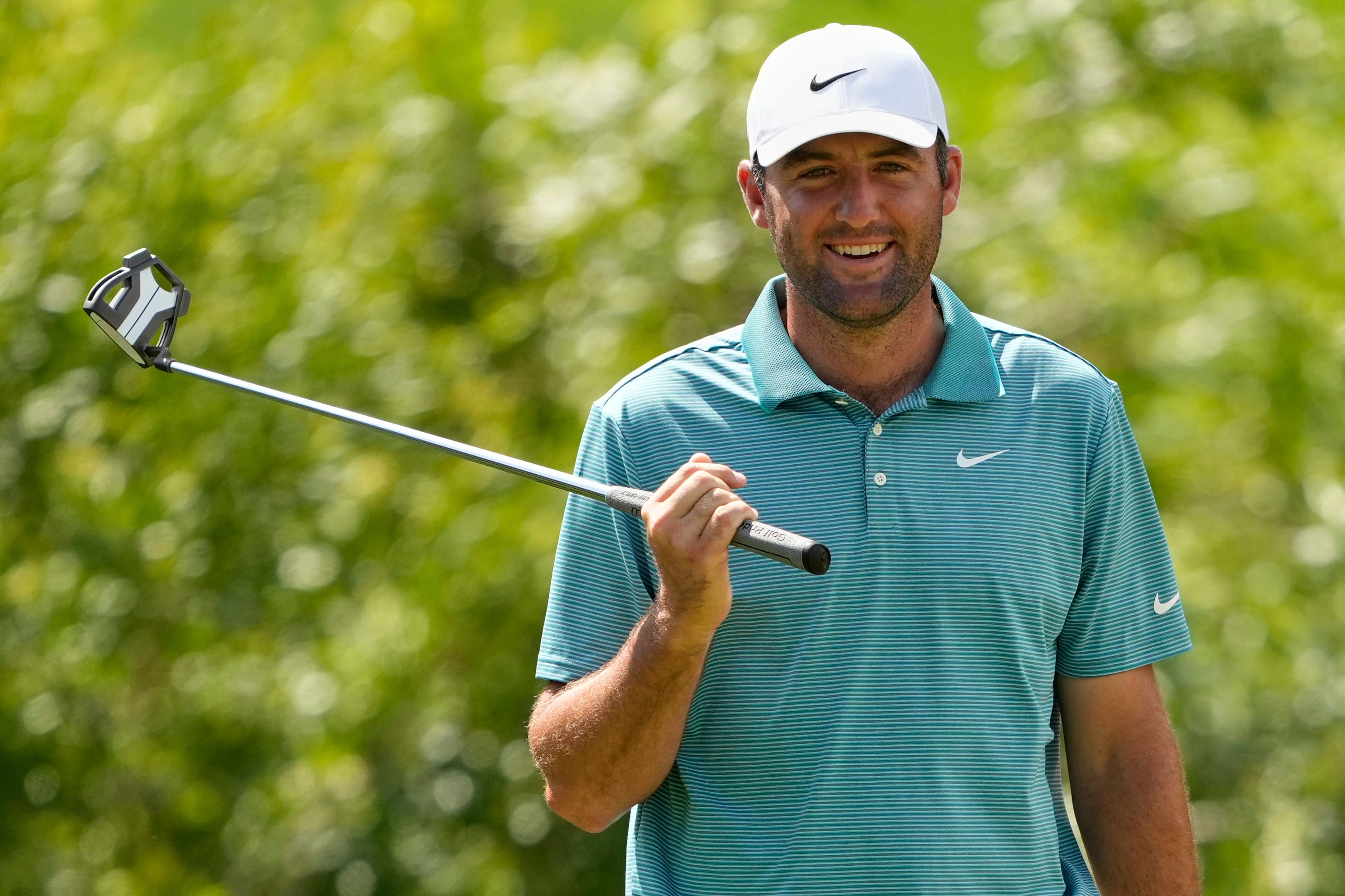 Scottie Scheffler took a three-shot lead into the final round of the US PGA Championship (Matt York/AP)