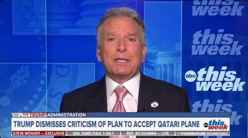 US envoy Steve Witkoff questioned how anyone could perceive a gift worth $400m to the president as a bribe