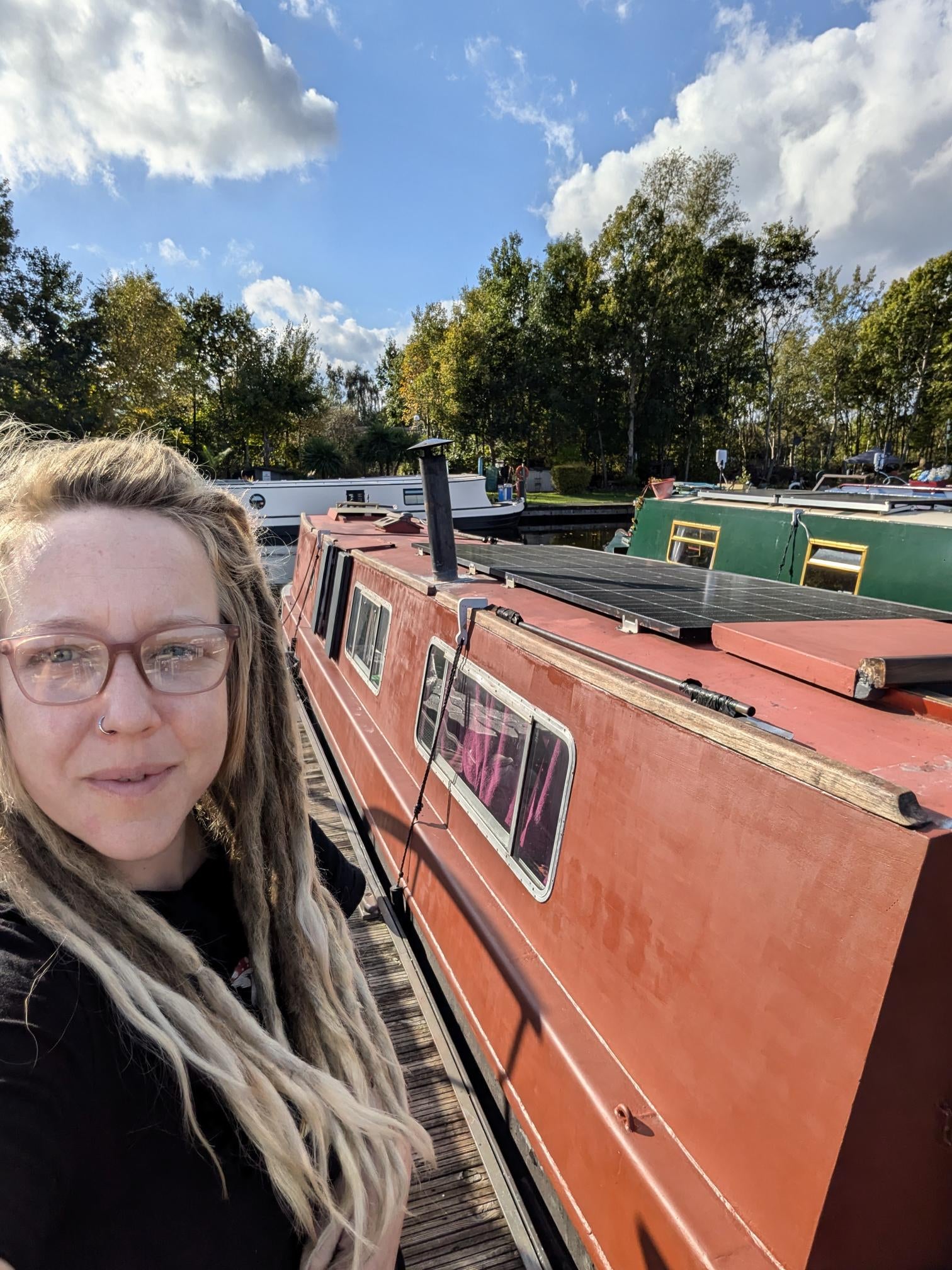 Kyrie has found freedom from living on a boat