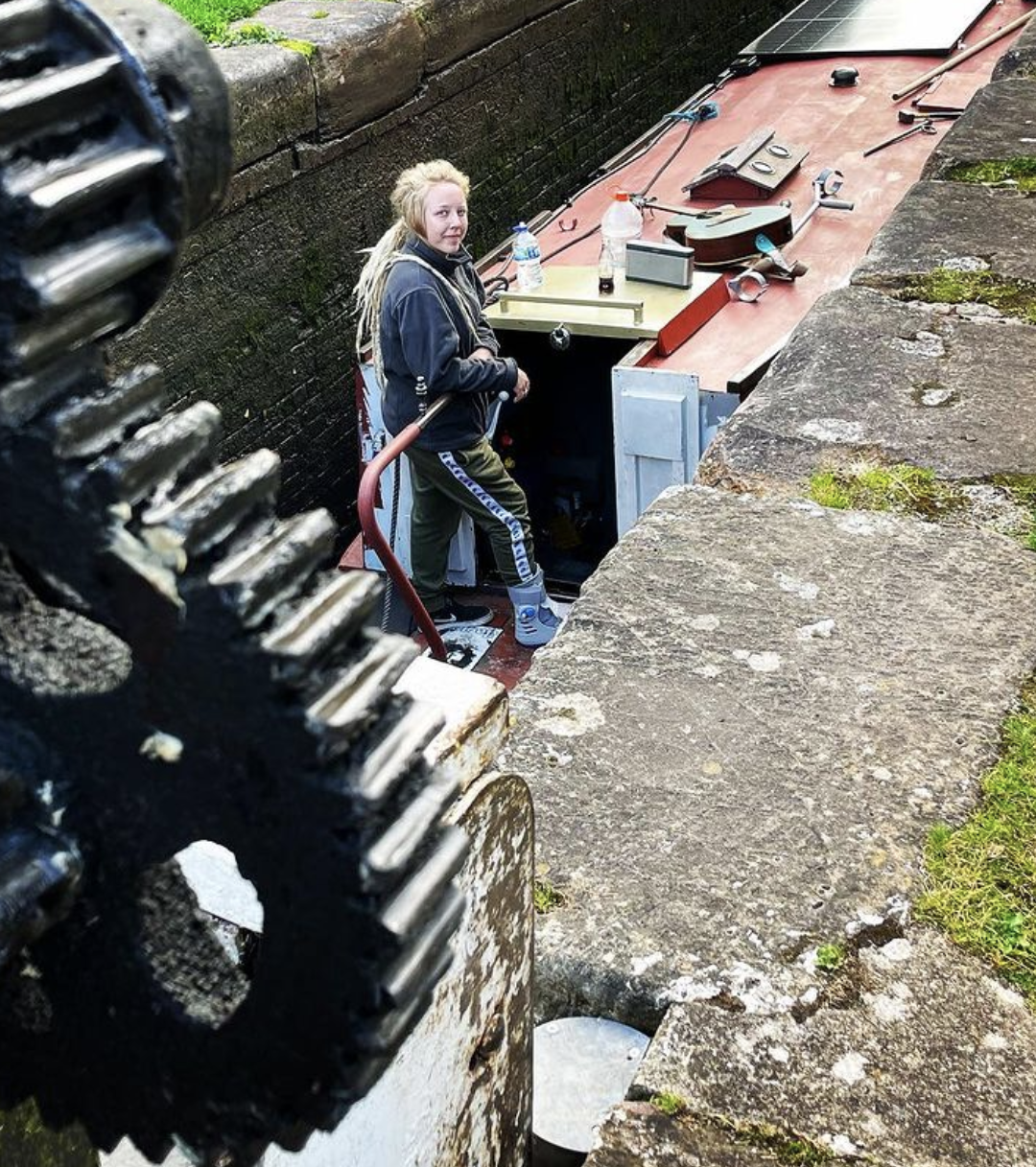 Kyrie swapped London renting for narrowboat life with her dog