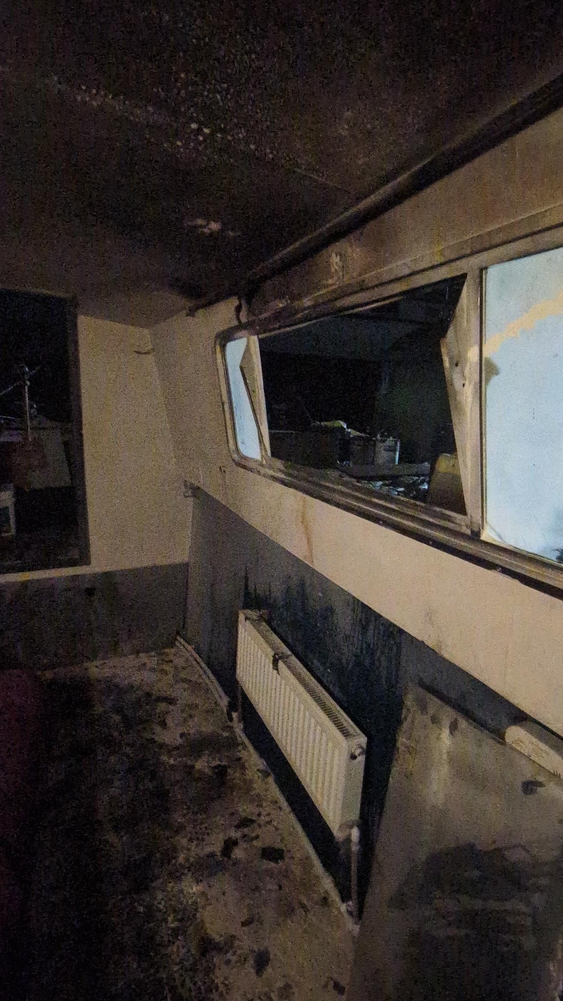 Kyrie’s boat caught on fire after she knocked a candle over