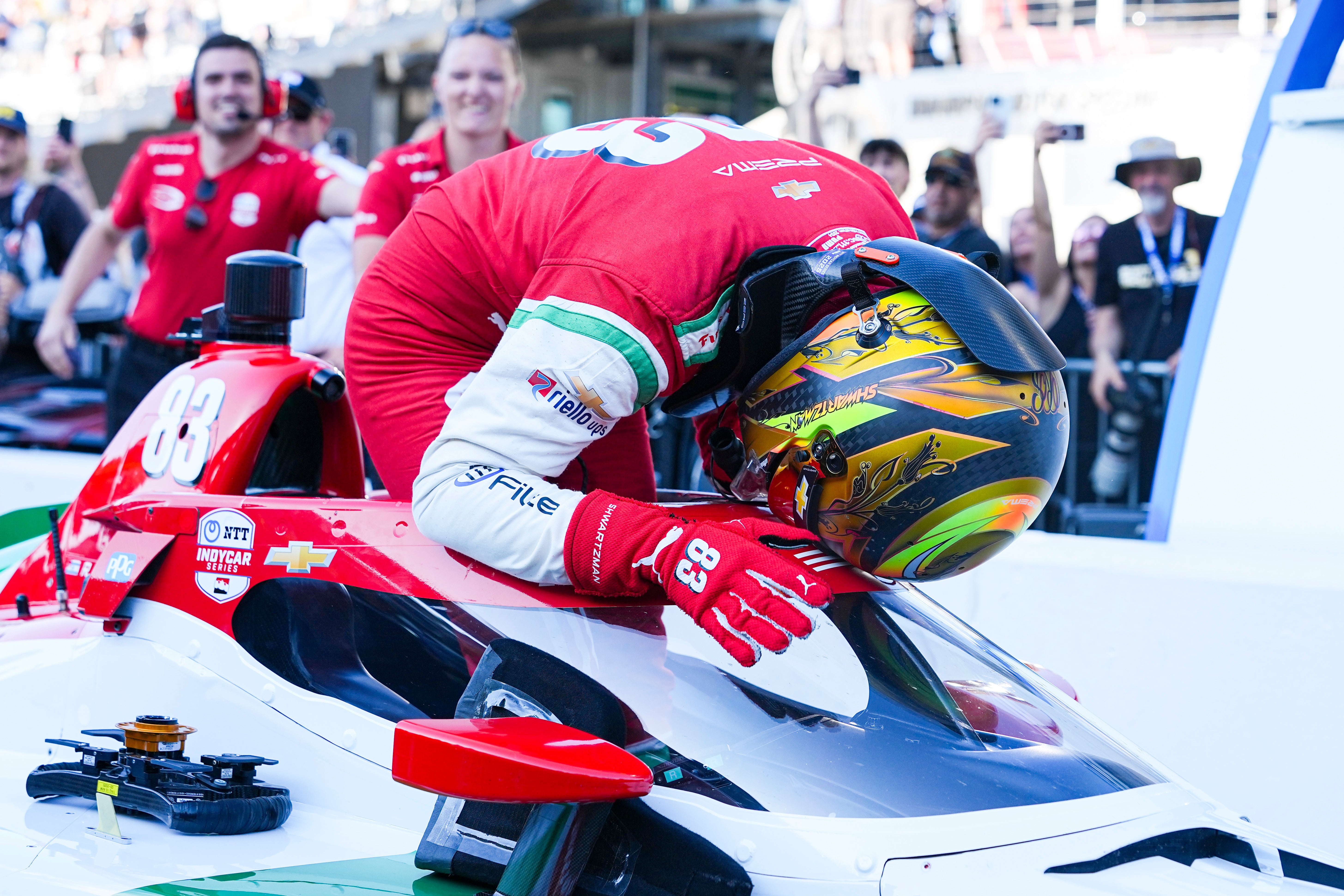 Robert Shwartzman's four-lap average of 232.790 mph beat out a host of open-wheel racing's biggest stars to earn the first spot on the starting grid for the May 25 race