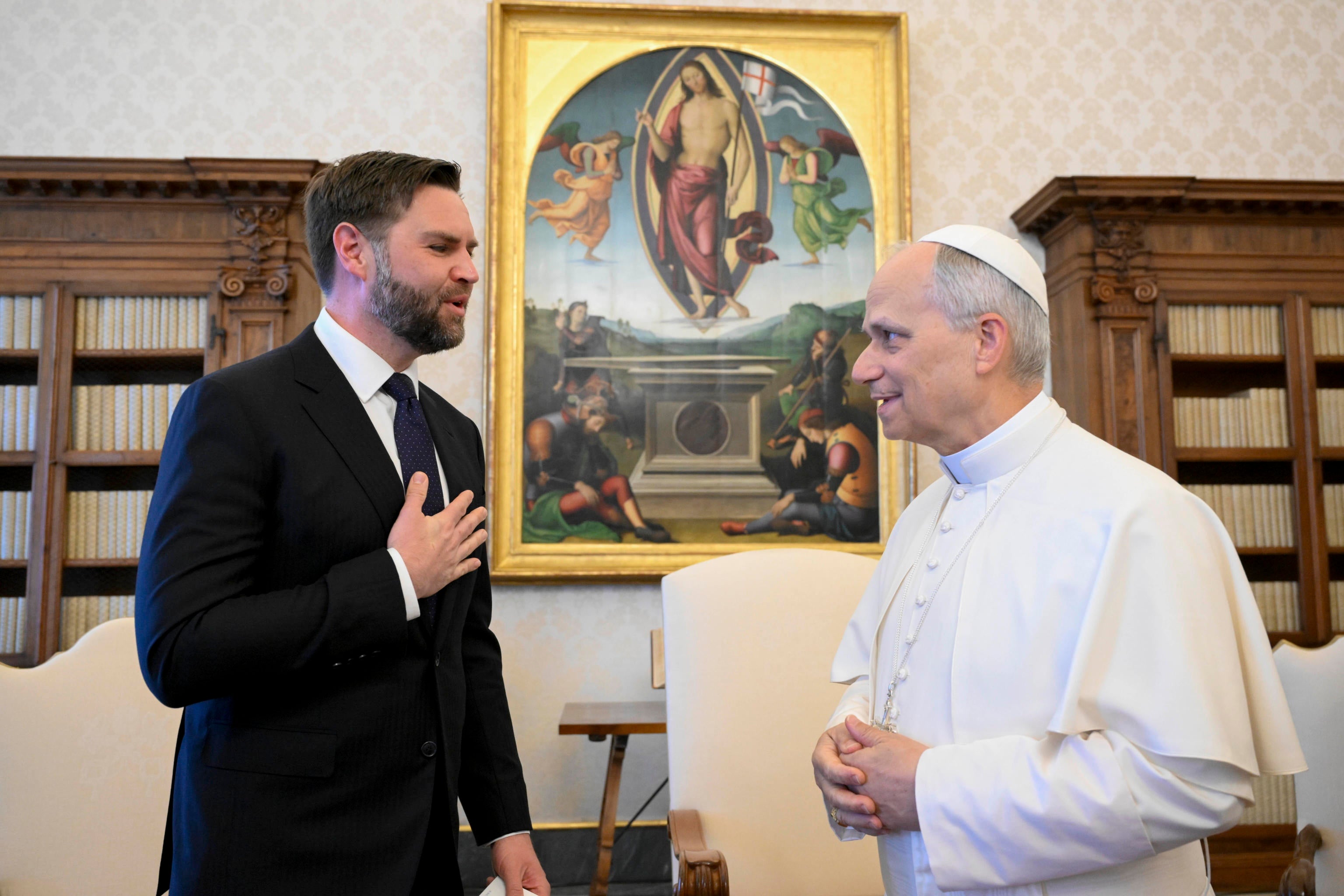 Pope Leo and Vice President JD vance exchanged several gifts during their Monday meeting at the Vatican