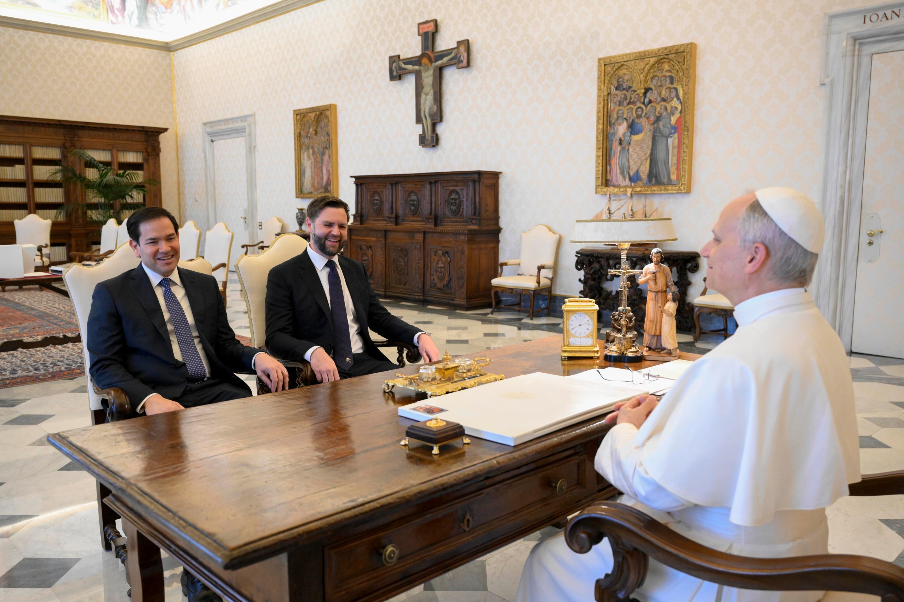 JD Vance invites Pope Leo to the White House on behalf of Trump during first meeting