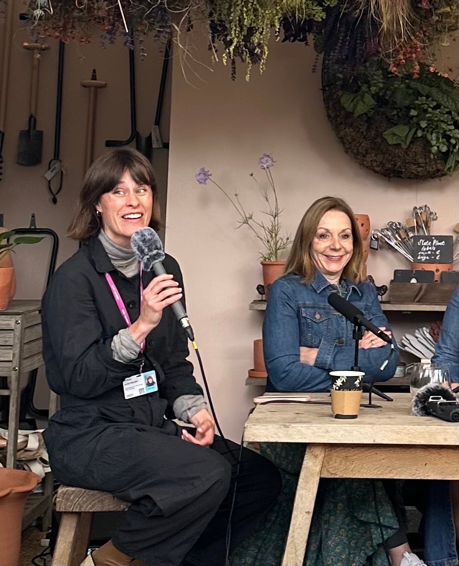 Alice Vincent and Jo Thompson at the 2025 Chelsea Flower Show