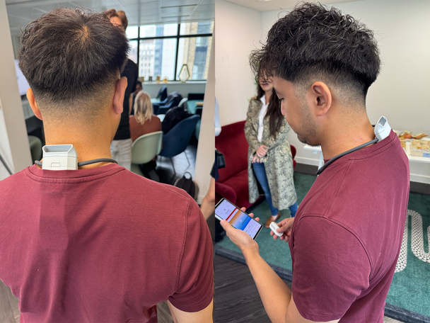 Testing the reon pocket pro and its app (Alex Lee/The Independent )