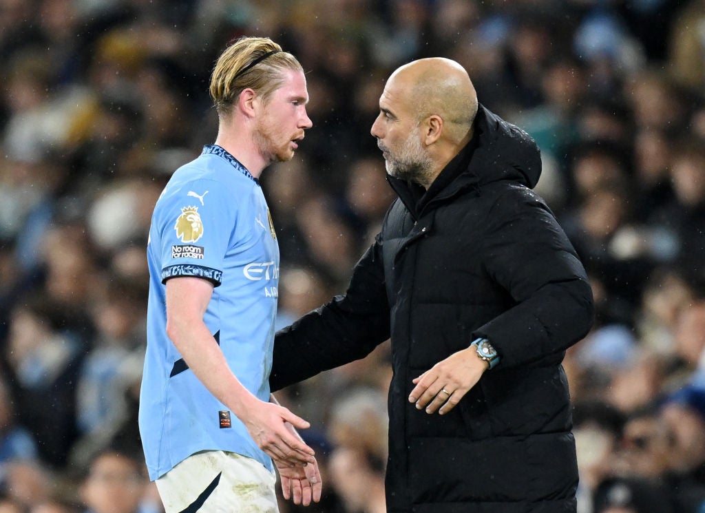 Guardiola said De Bruyne was second on his list of best passers, behind Lionel Messi