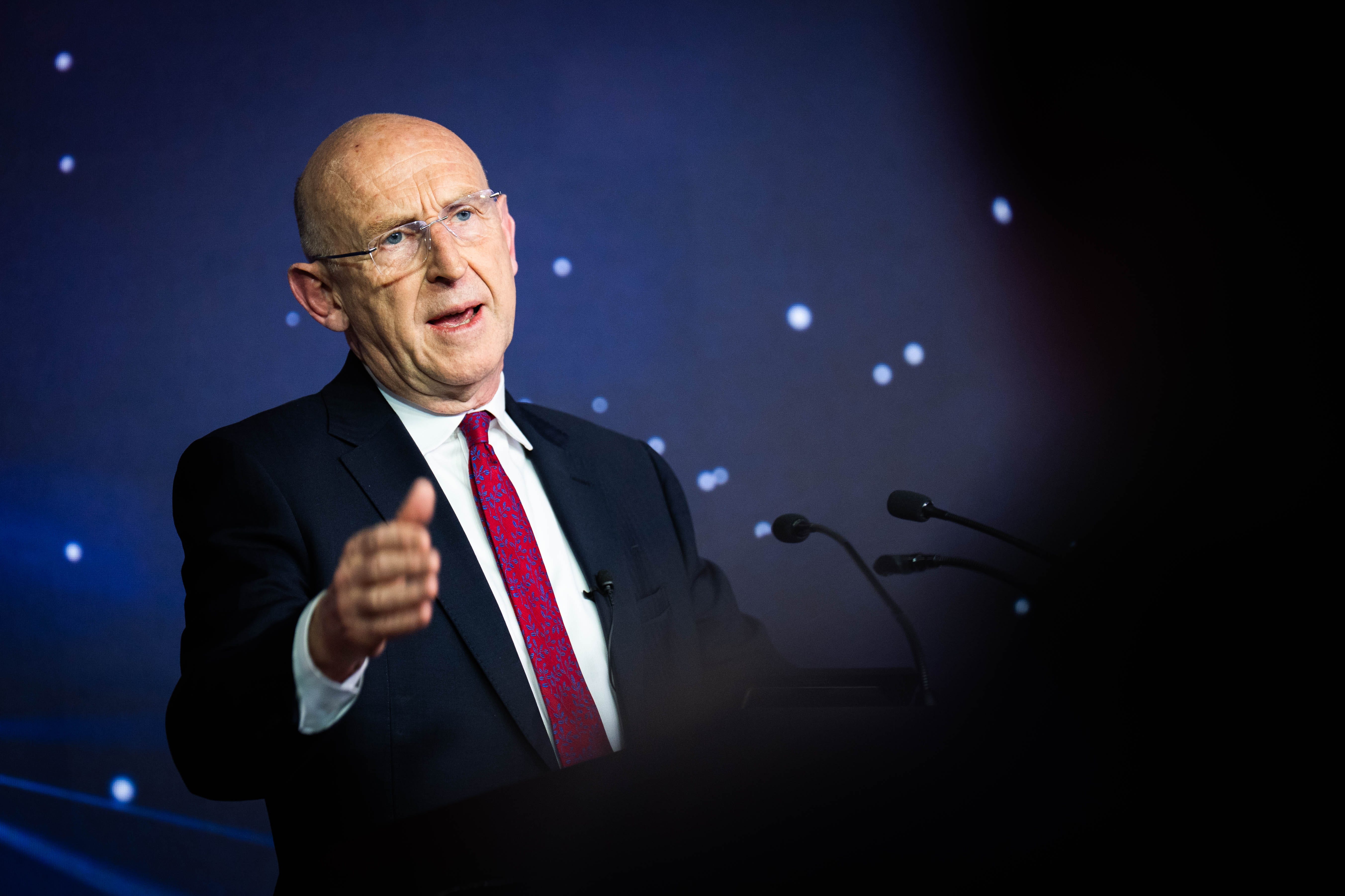 Defence Secretary John Healey speaking during an event at the London Stock Exchange (James Manning/PA)