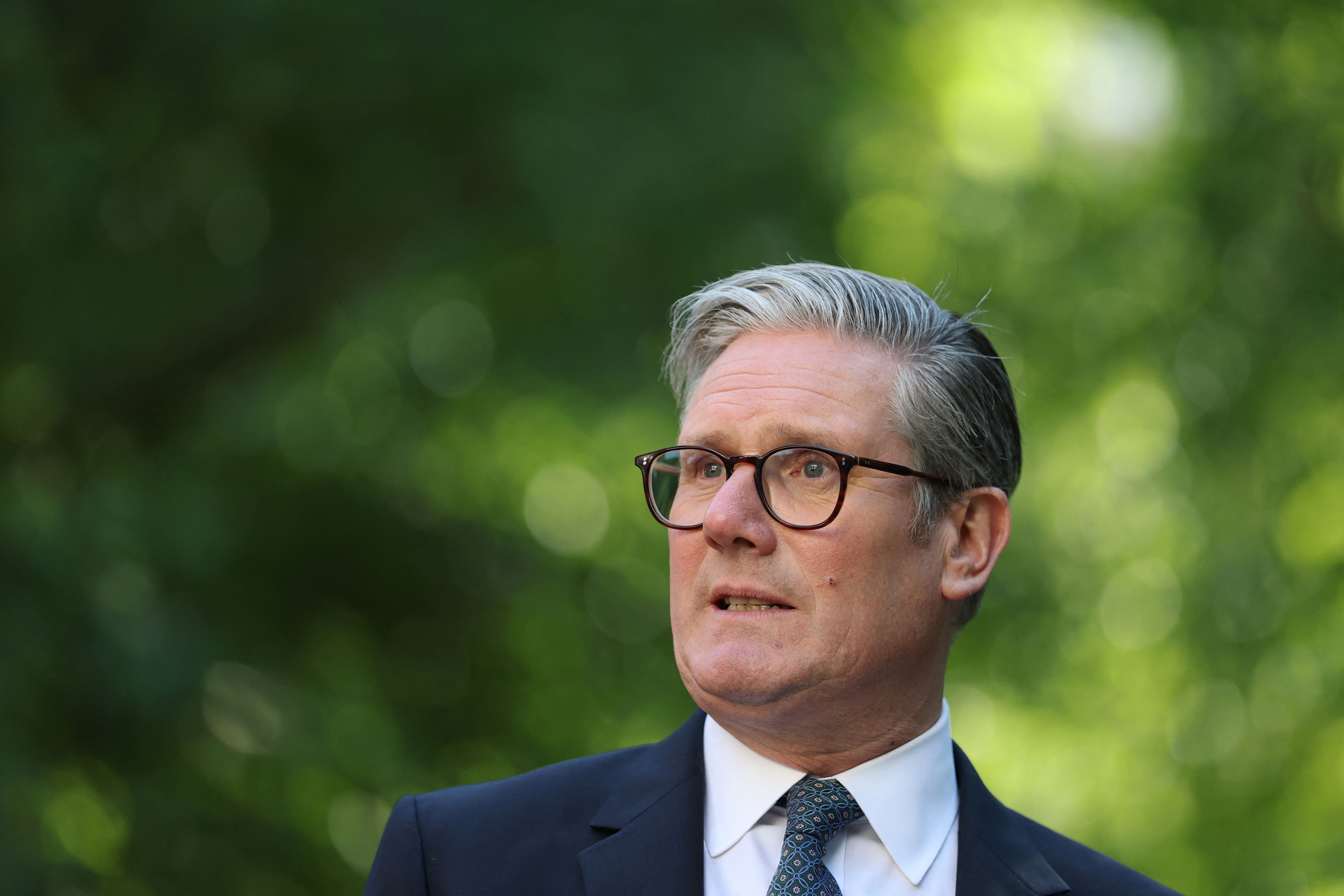 Prime Minister Sir Keir Starmer joined with Emmanuel Macron and Mark Carney to condemn Israel’s actions in Gaza (Hannah McKay/PA)