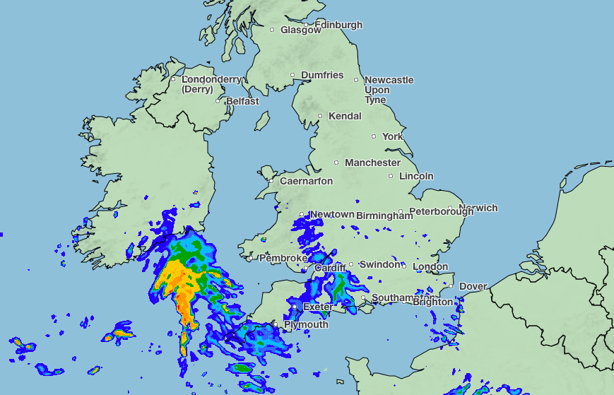 Met Office rain forecast Wednesday 21 May