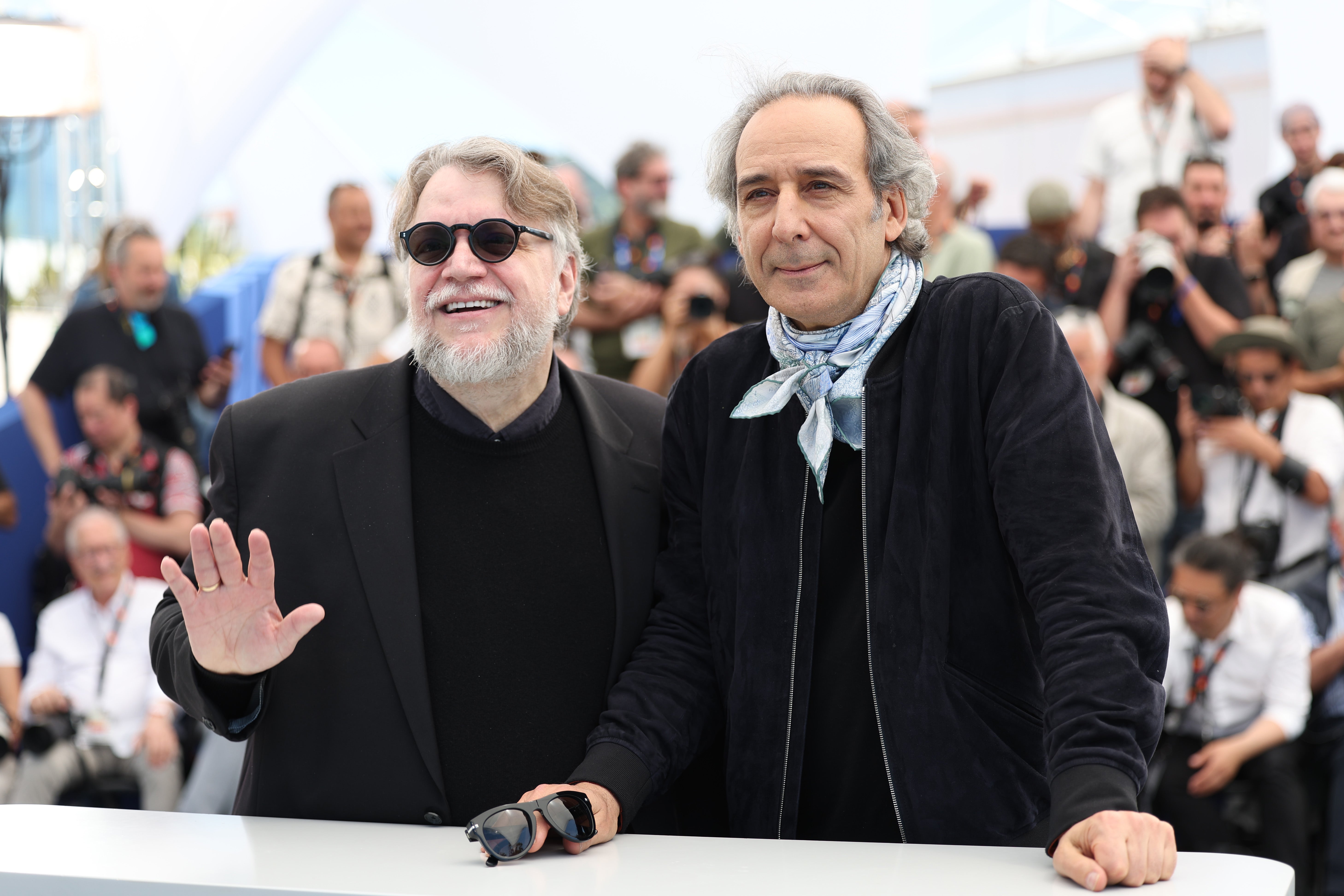 Guillermo del Toro and Alexandre Desplat at the Cannes film festival