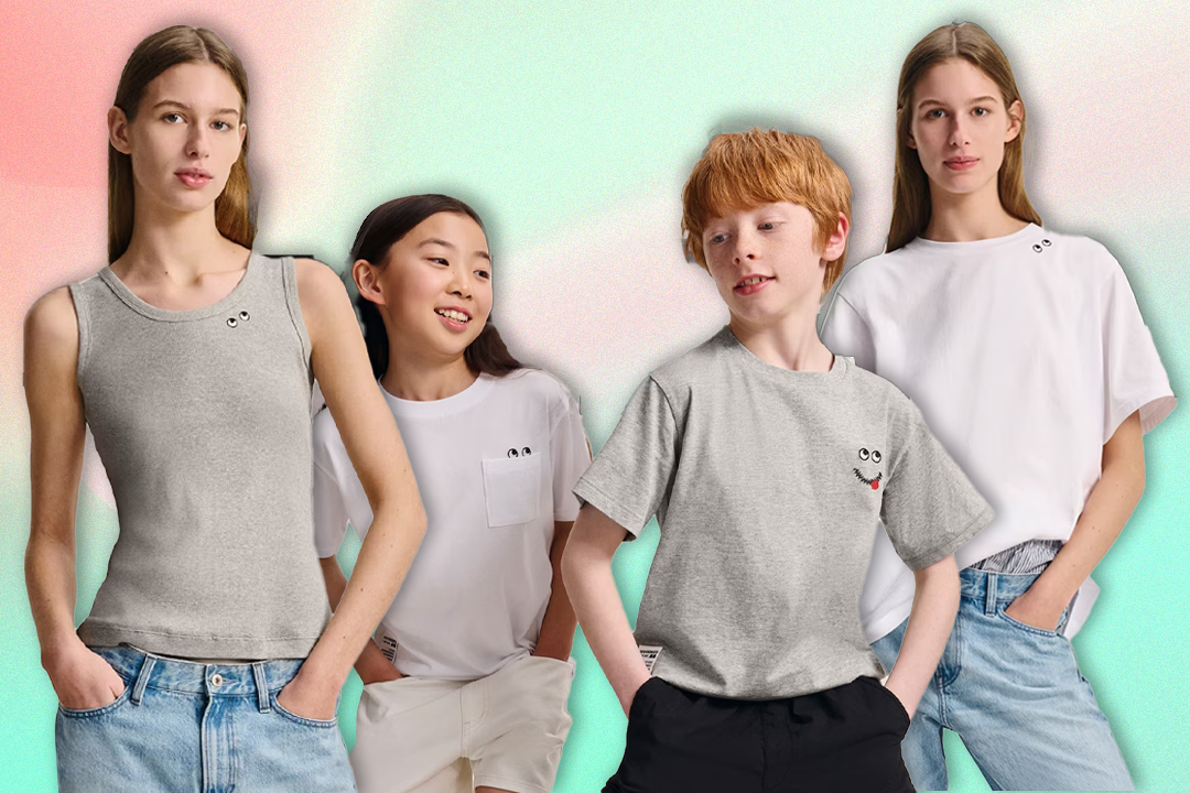 The collection includes T-shirts, sleeveless tops and packing cubes