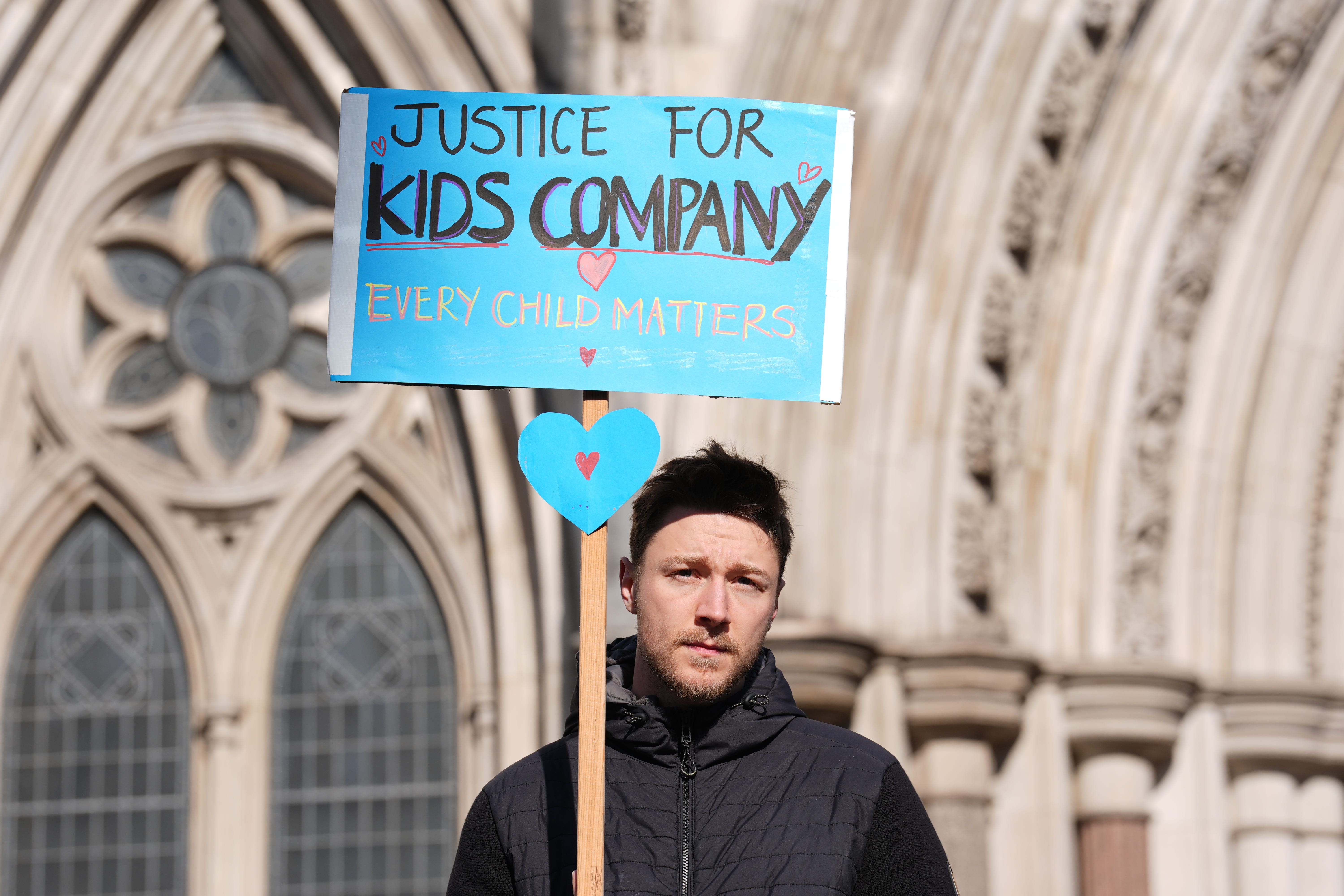 Campaigners staged a rally outside the Royal Courts of Justice during the legal challenge against the Charity Commission (PA)