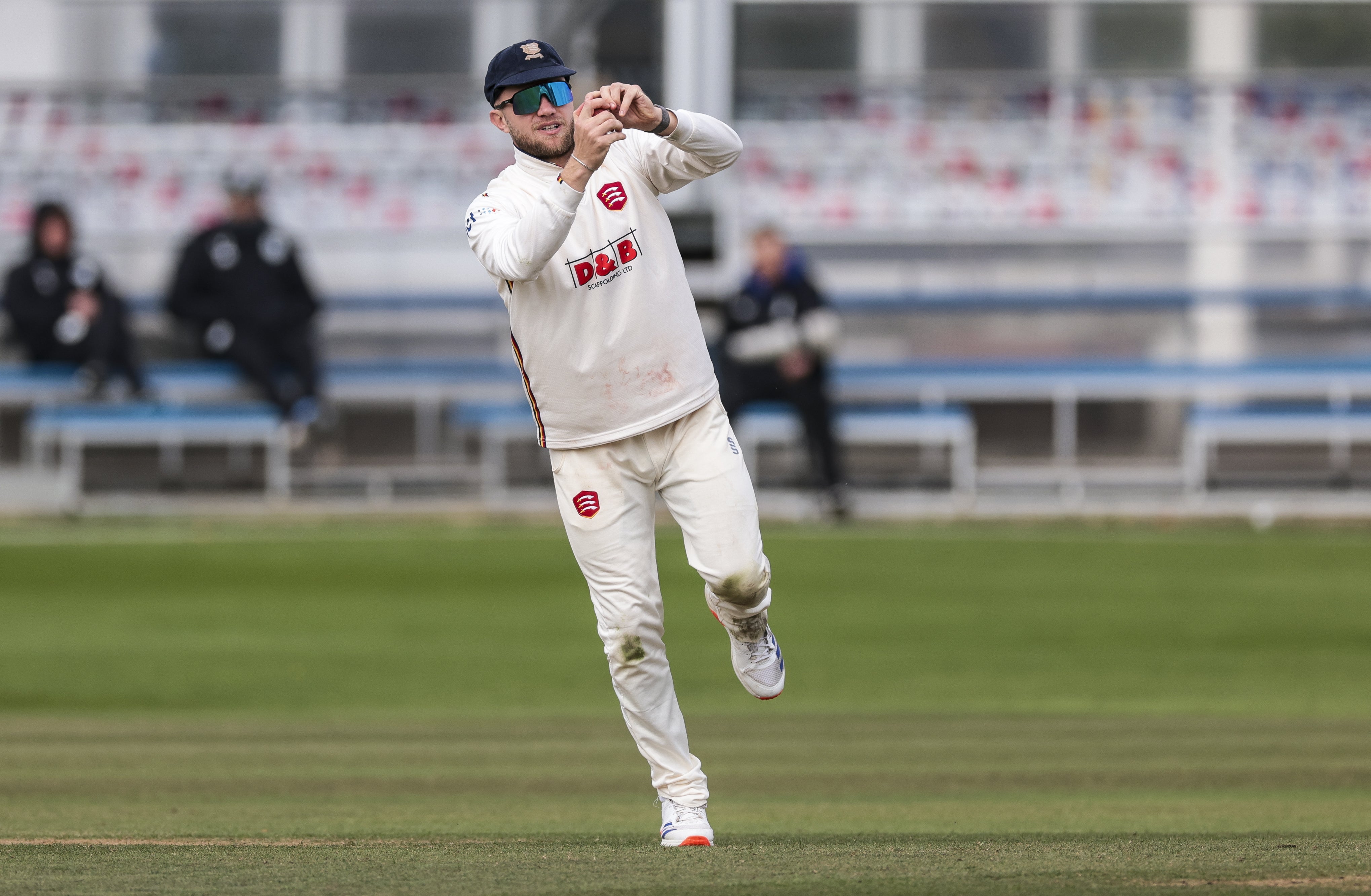 Essex’s Sam Cook catches out Surrey’s Dom Sibley (Steven Paston/PA)