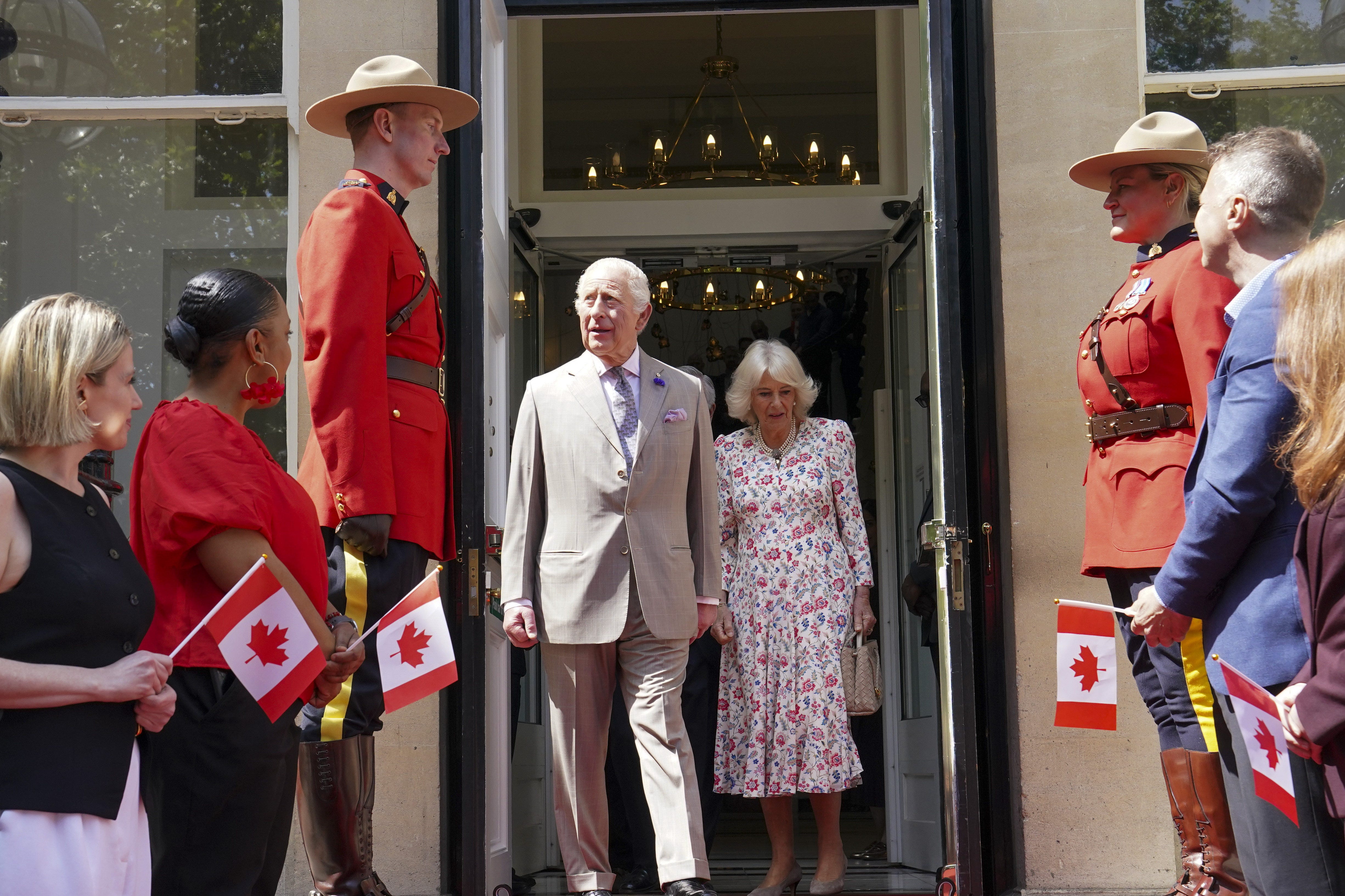 The King and Queen visited Canada House in London to mark 100 years since it opened in June 1925 (Arthur Edwards/The Sun/PA)