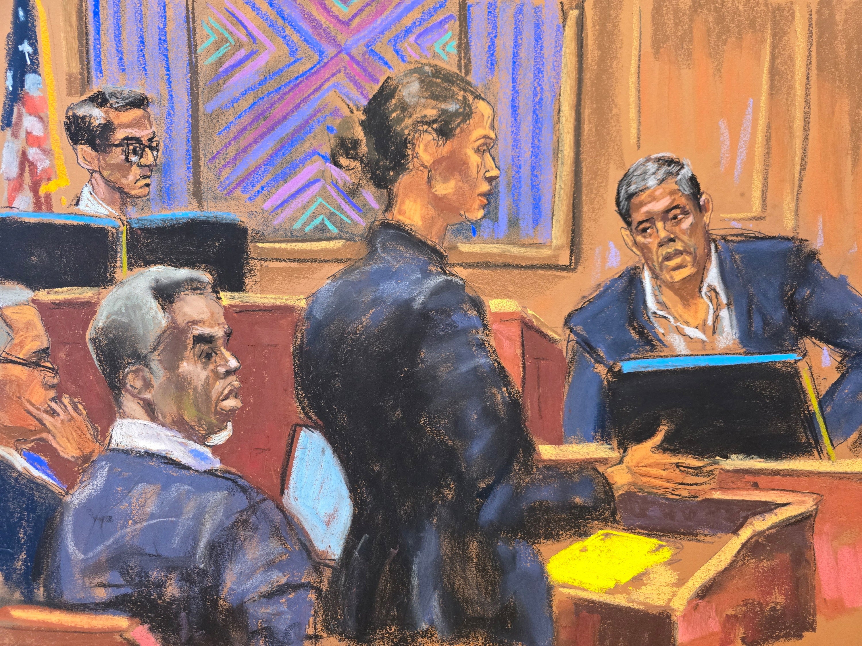 Sean ‘Diddy’ Combs' former personal assistant David James testifies about a 2008 incident at Mel’s diner where Diddy bringing three handguns to face Suge Knight