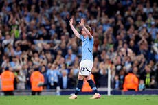 Man City move step closer to Champions League and redemption of season as Kevin De Bruyne says farewell