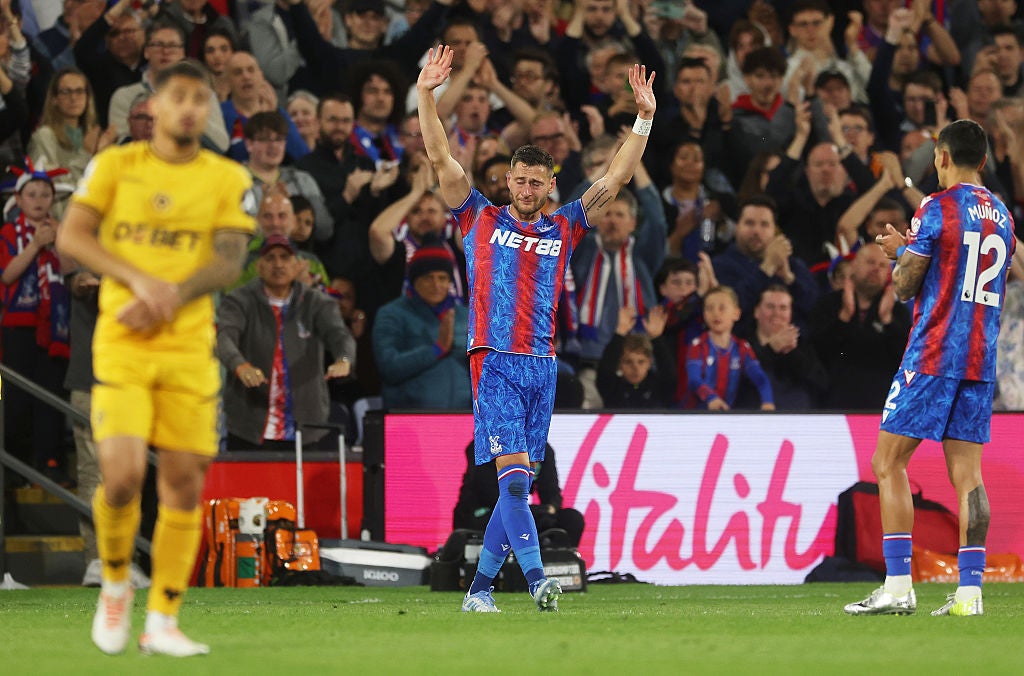 Joel Ward led his team out on his final Crystal Palace home appearance