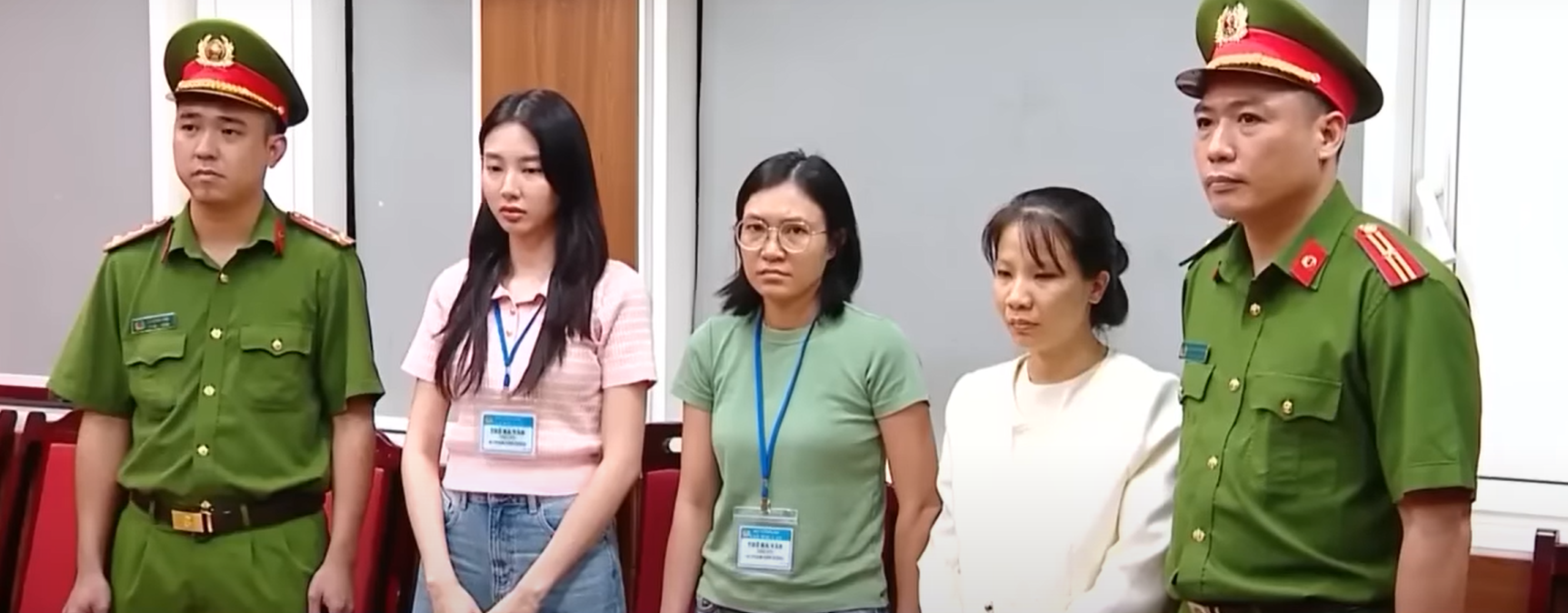 Vietnamese beauty queen Nguyen Thuc Thuy Tien (L) was arrested on Monday, 19 May 2025