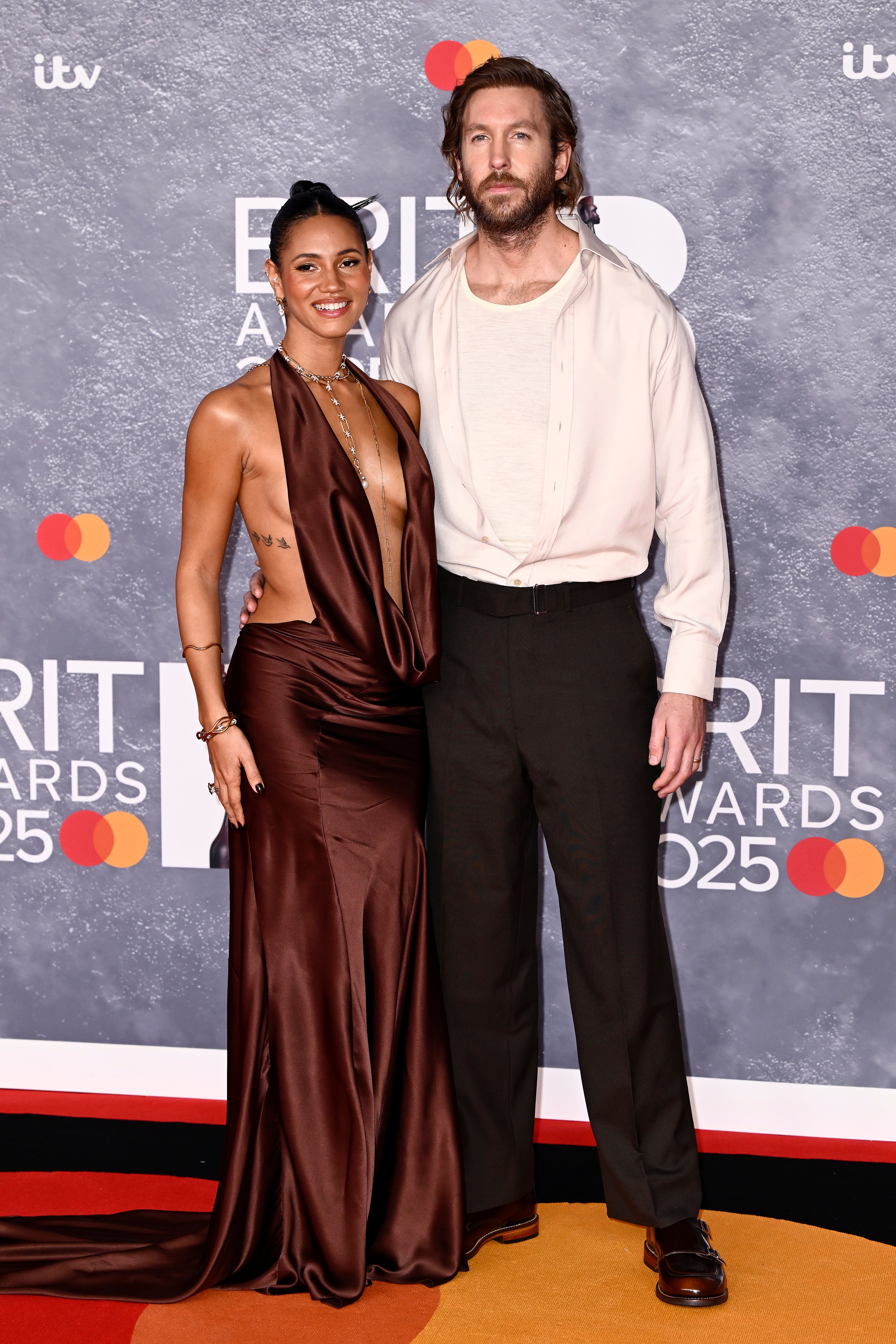 Vick Hope and husband Calvin Harris pictured in March