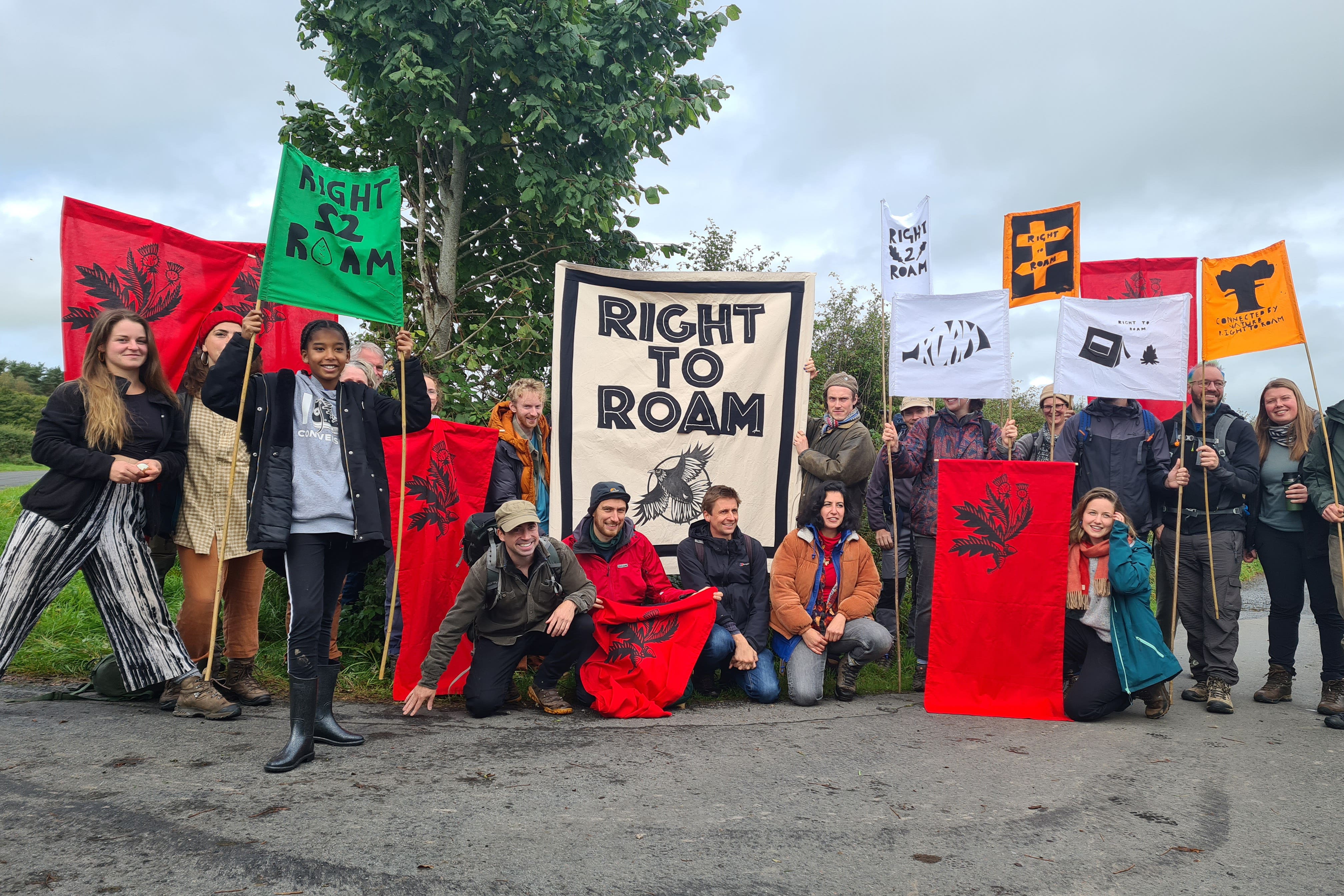 Right to roam campaigners (PA)