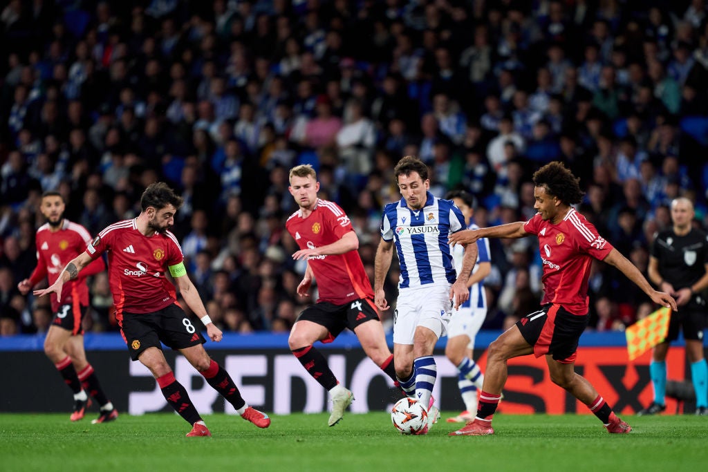 Man United have sported the unfamiliar black shorts before this season against Real Sociedad