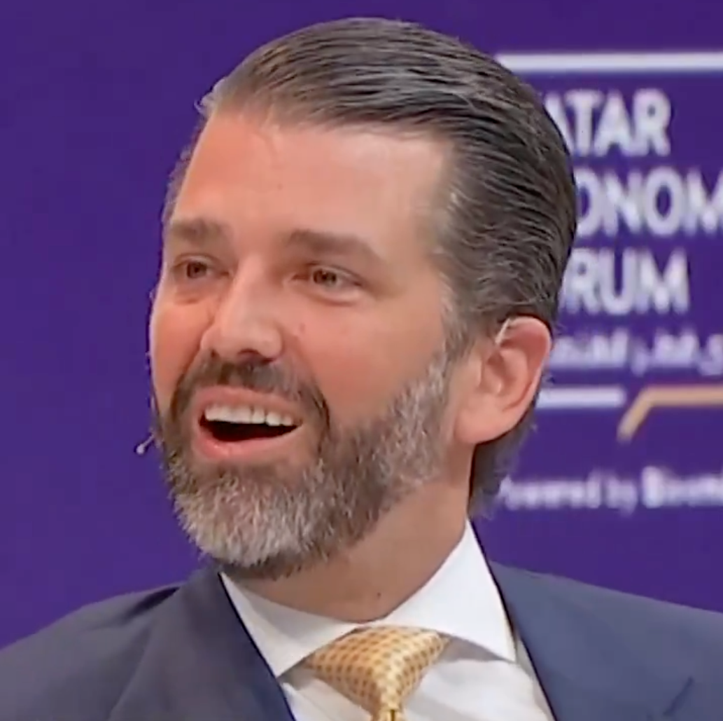 Donald Trump Jr refuses to rule out running for the presidency while speaking at Qatar Economic Forum on Wednesday May 21 2025
