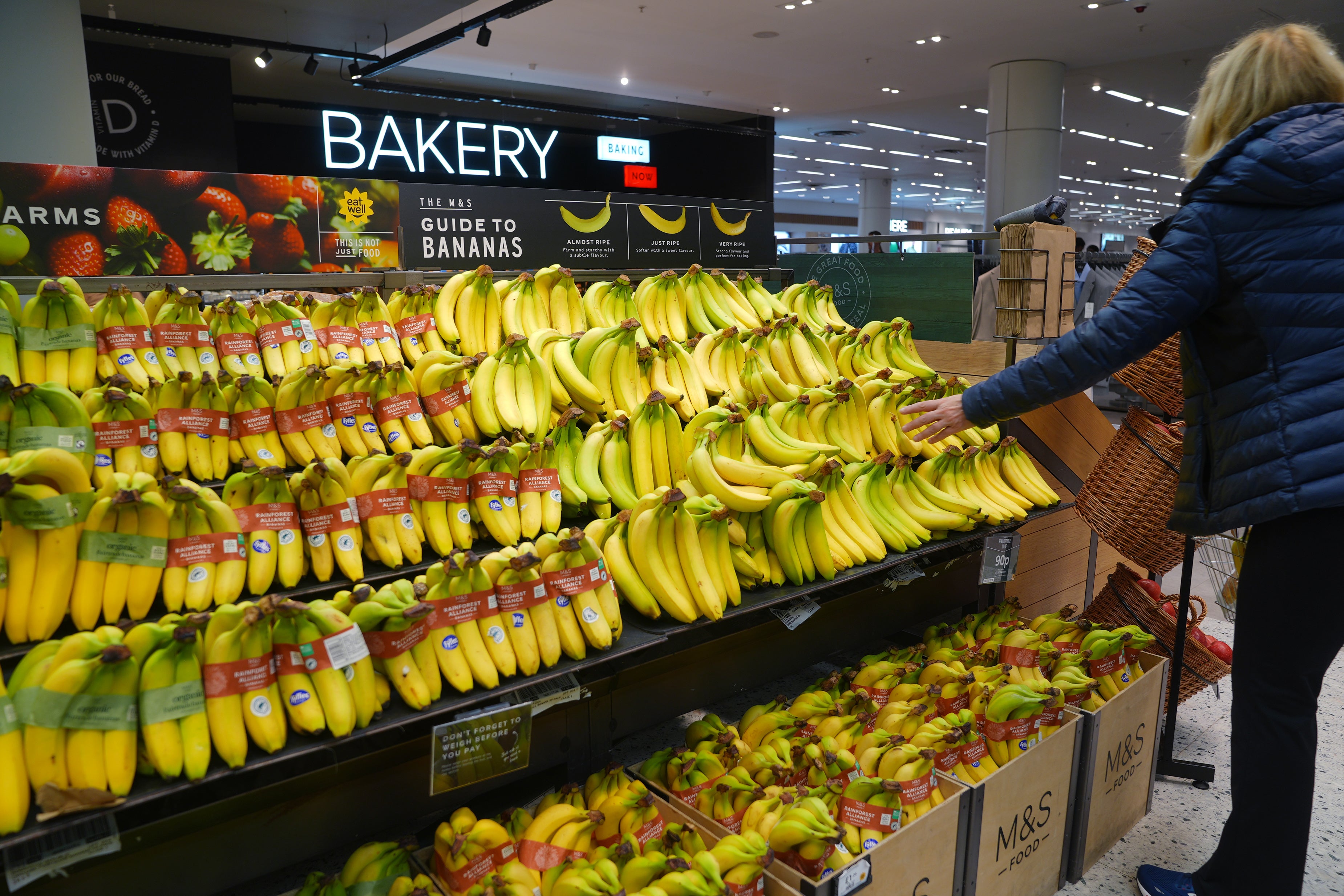 Bestsellers included loose bananas costing 90p for 1kg