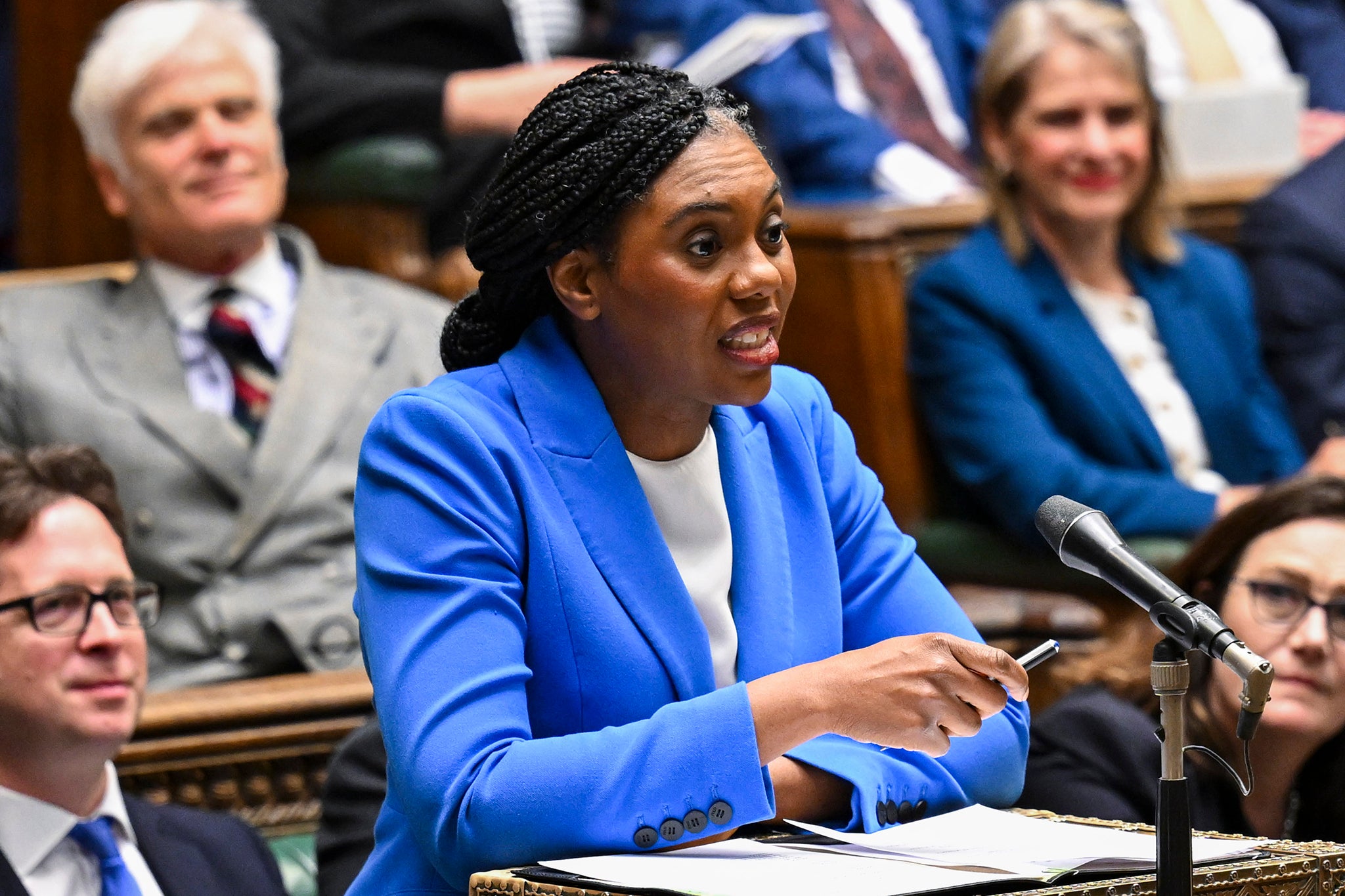 Kemi Badenoch has called for Kneecap to be banned