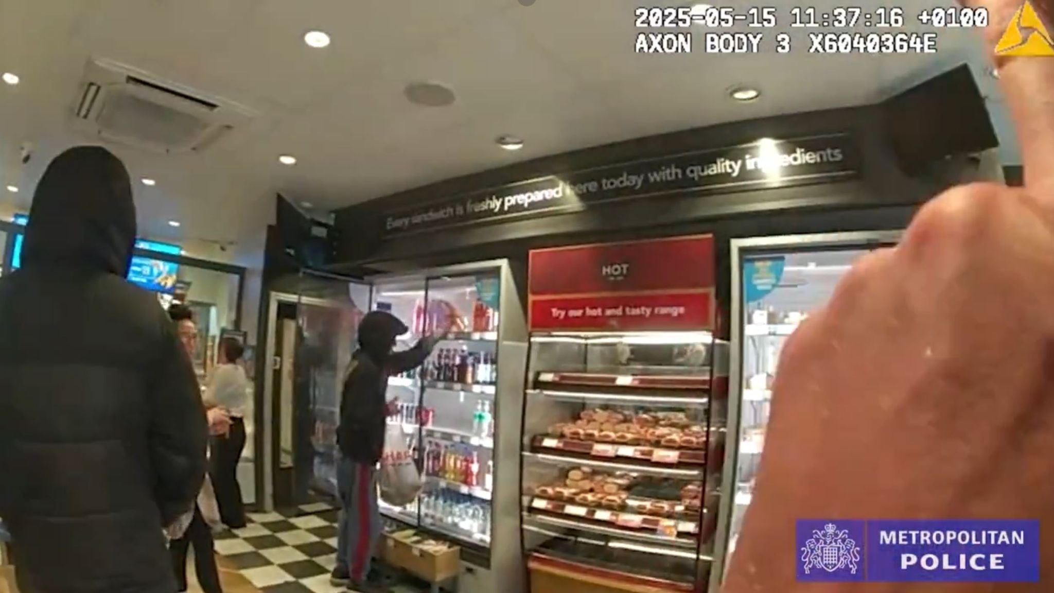 When the officers first approach him, Patrick Verry says 'whatever mate'