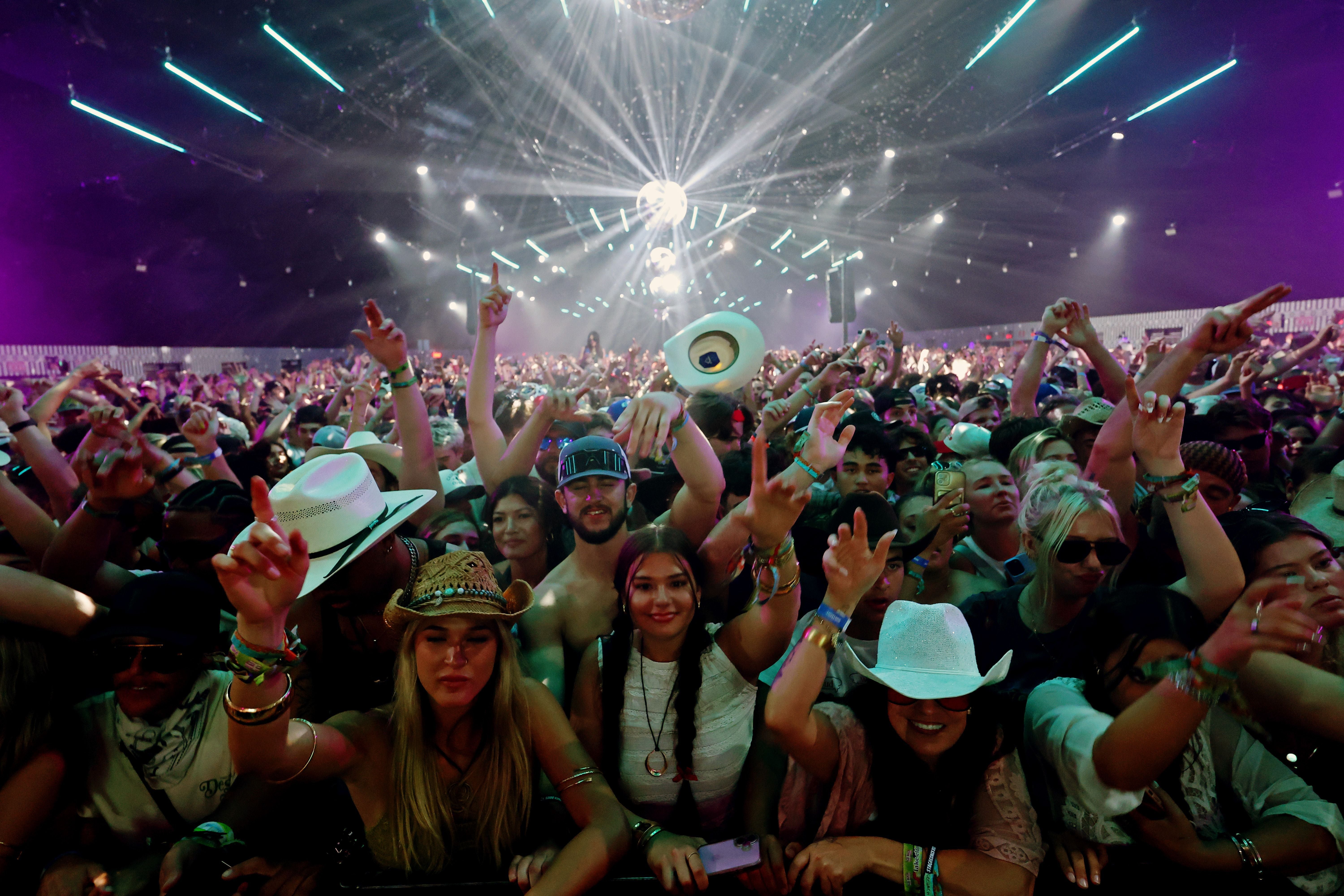 Brow, not pictured here, was spotted by several people drinking and dancing at the Stagecoach Music Festival in the Coachella Valley in the Colorado Desert, authorities say