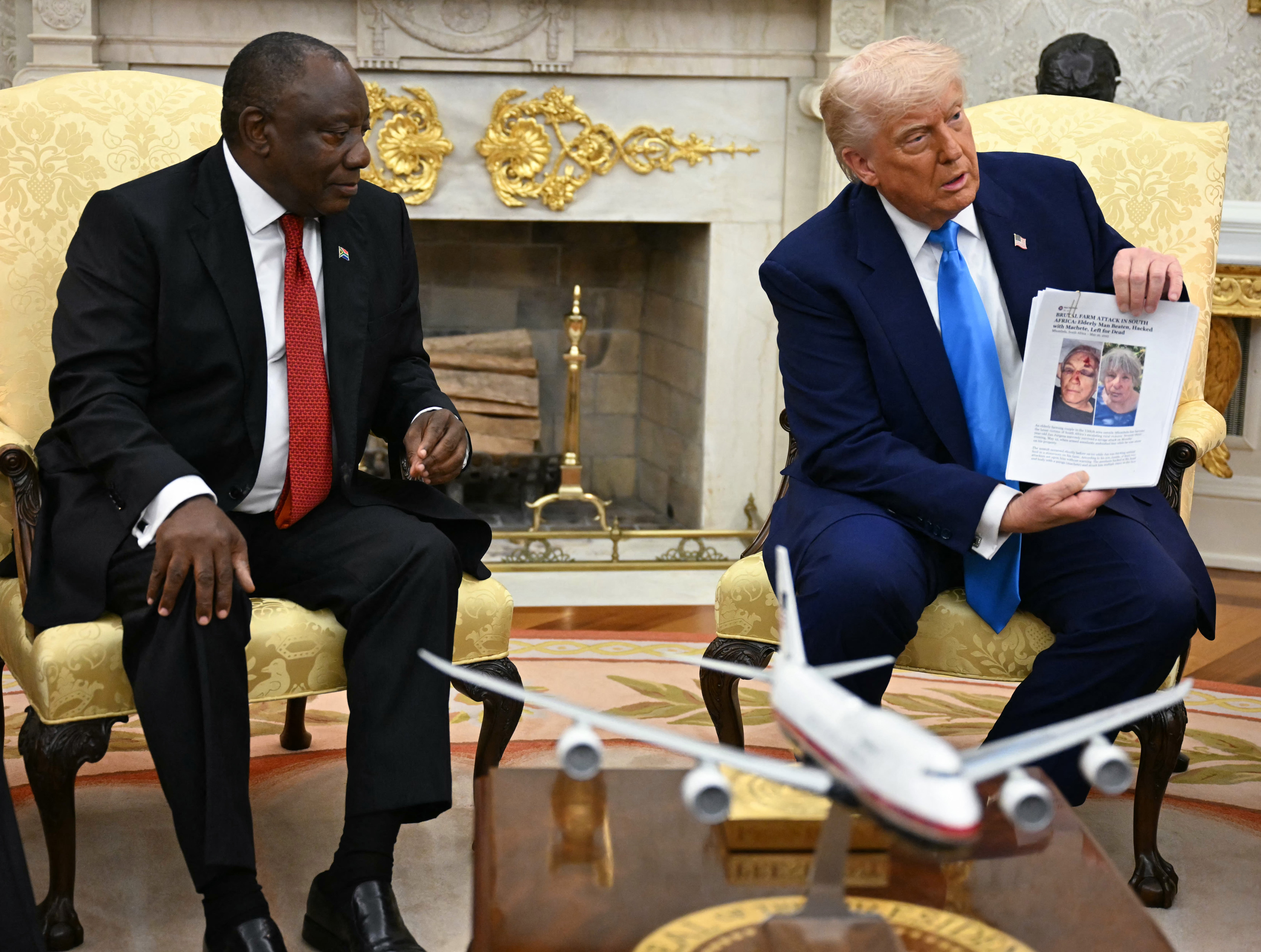qPresident Donald Trump surprised his South African counterpart with so-called evidence of genocide happening in the country