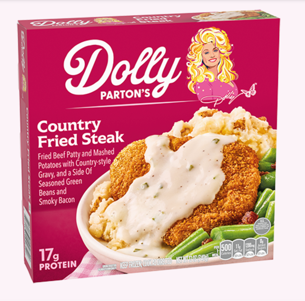 In addition to country-fried steak there will be three other frozen meal options