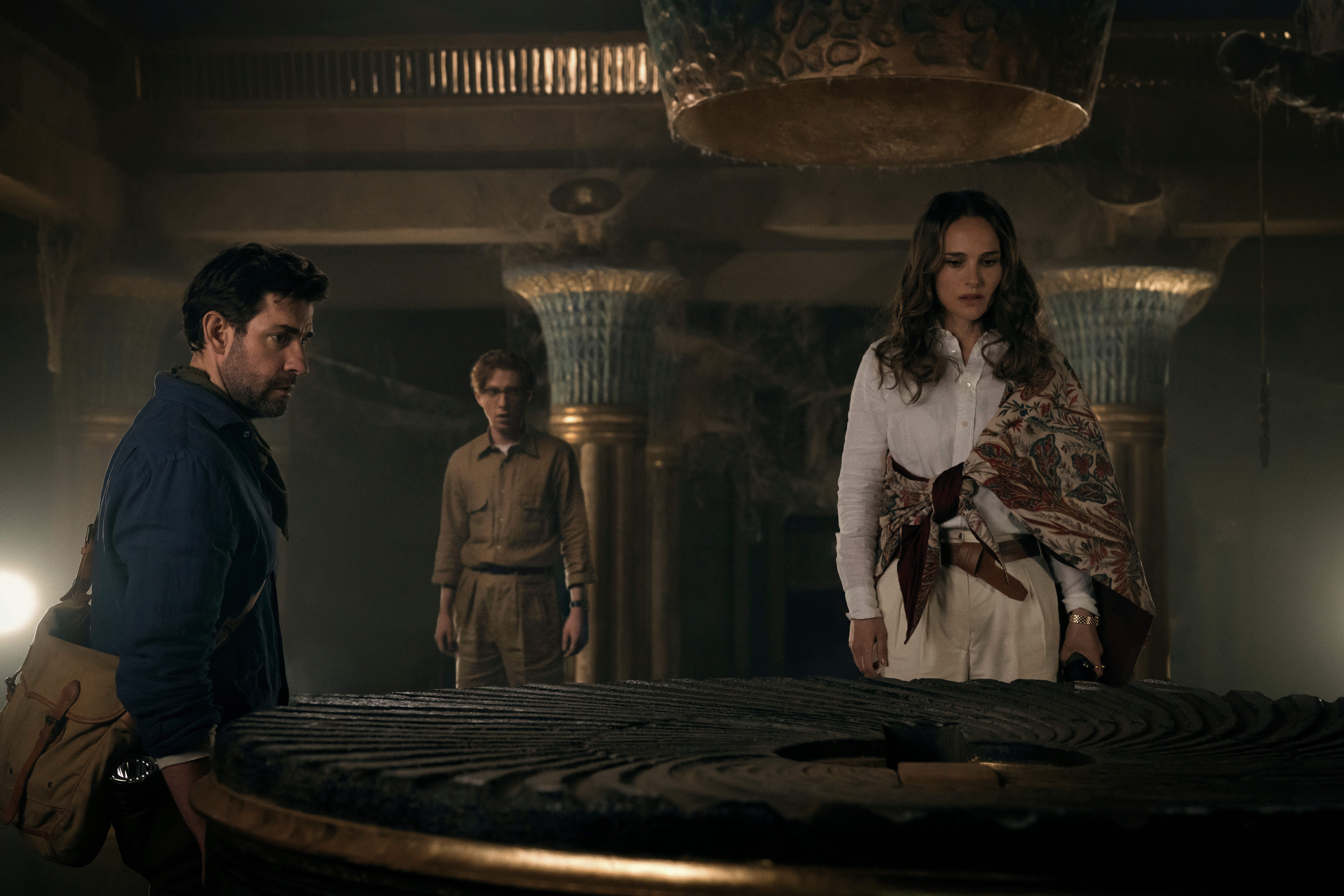 John Krasinski, Domhnall Gleeson, and Natalie Portman in ‘Fountain of Youth’