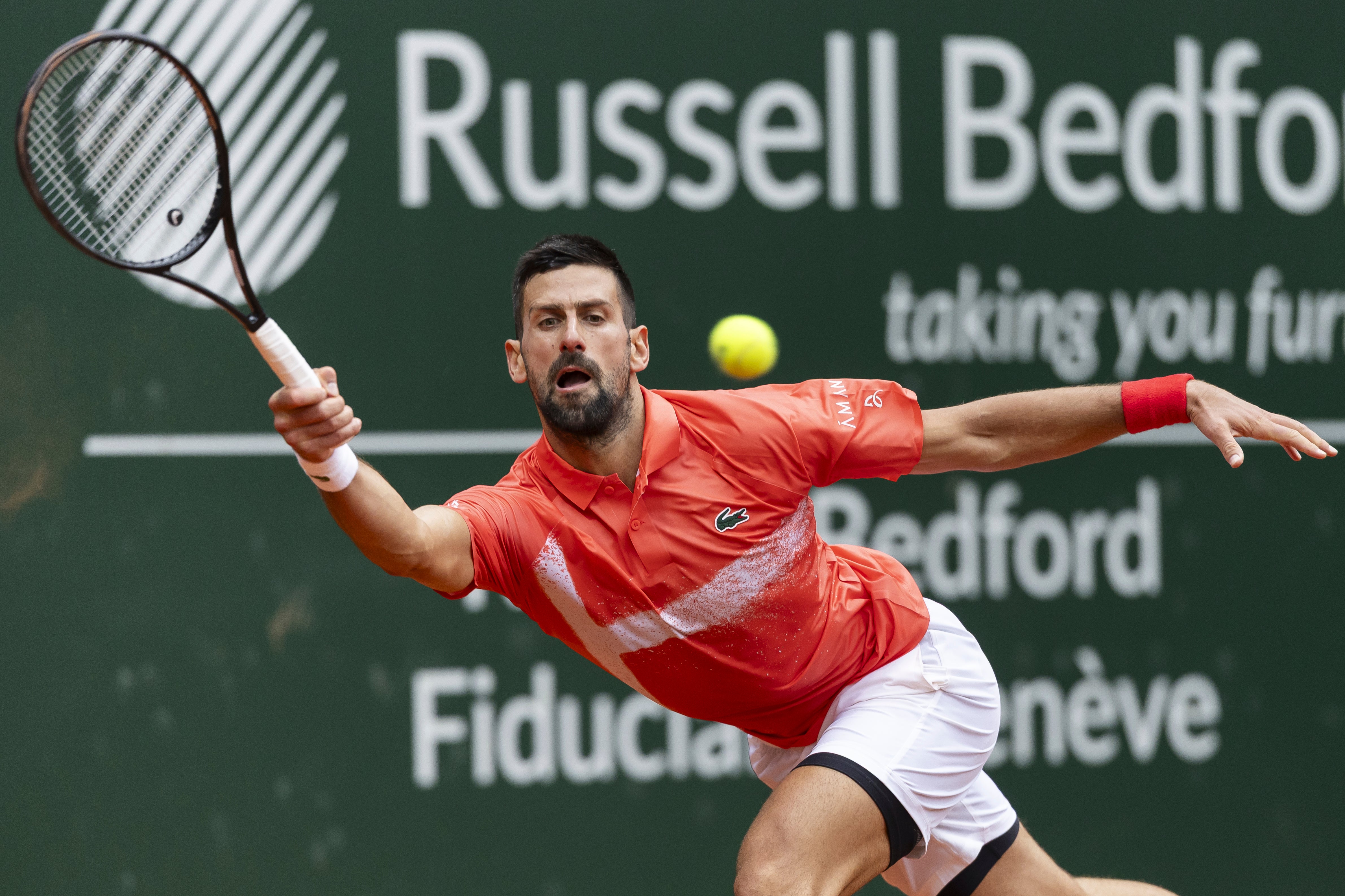 Djokovic won his first clay-court match of the year in Geneva on Wednesday
